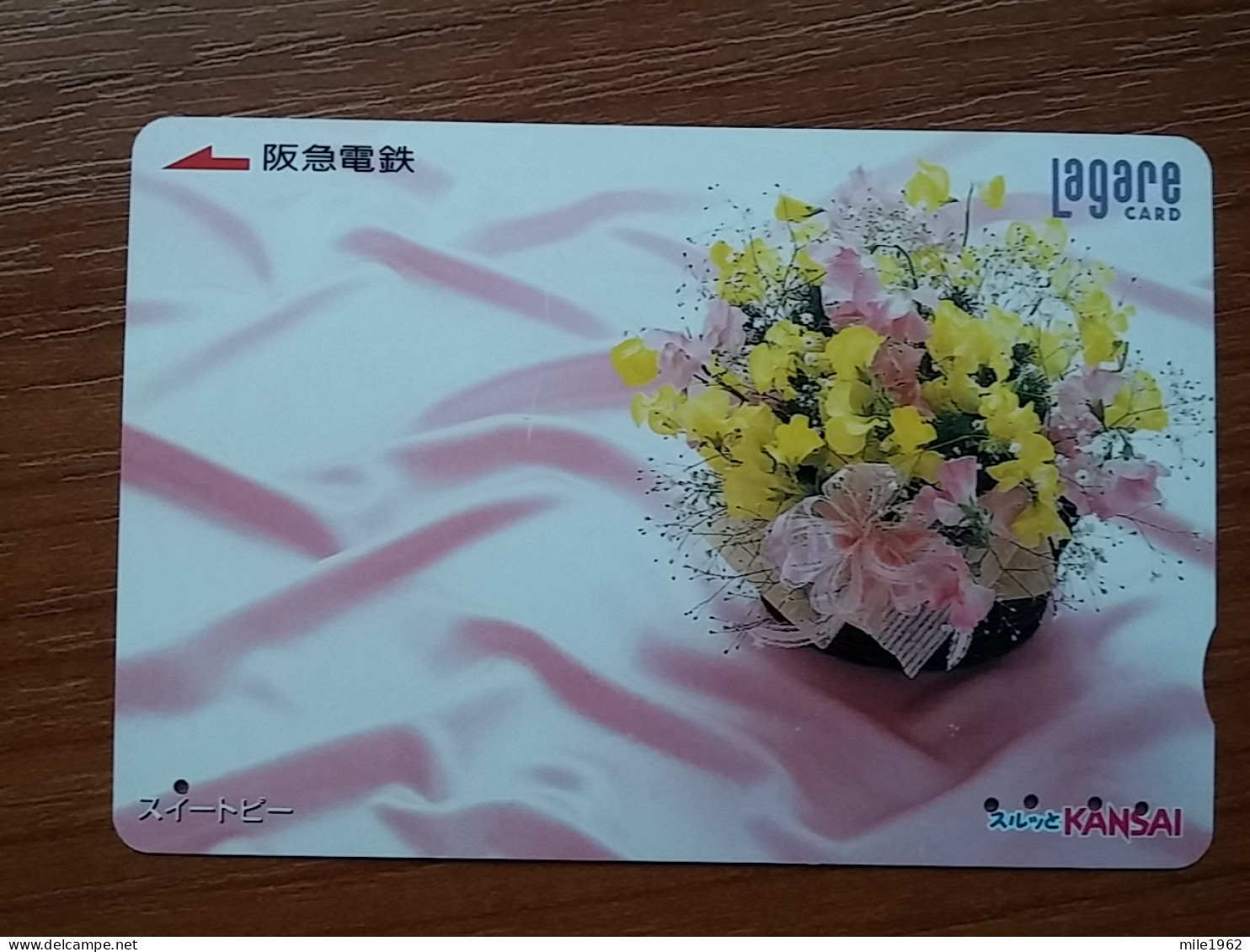T-541 - JAPAN, Japon, Nipon, Carte Prepayee, Prepaid Card, Lagare Card KANSAI, FLOWER, FLEUR - Other & Unclassified