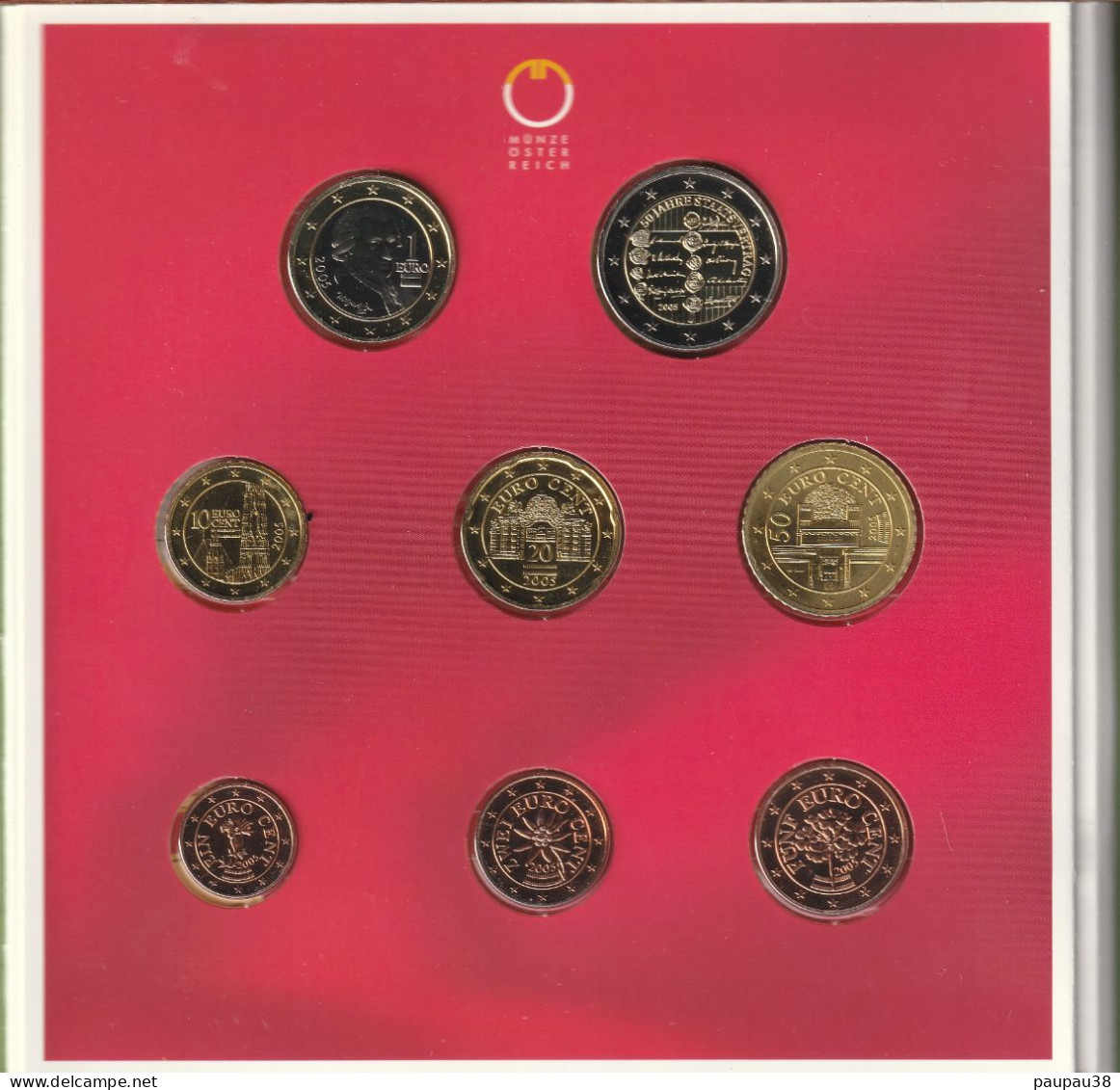 COFFRET EUROS AUTRICHE 2005 NEUF FDC - 8 MONNAIES - Autriche