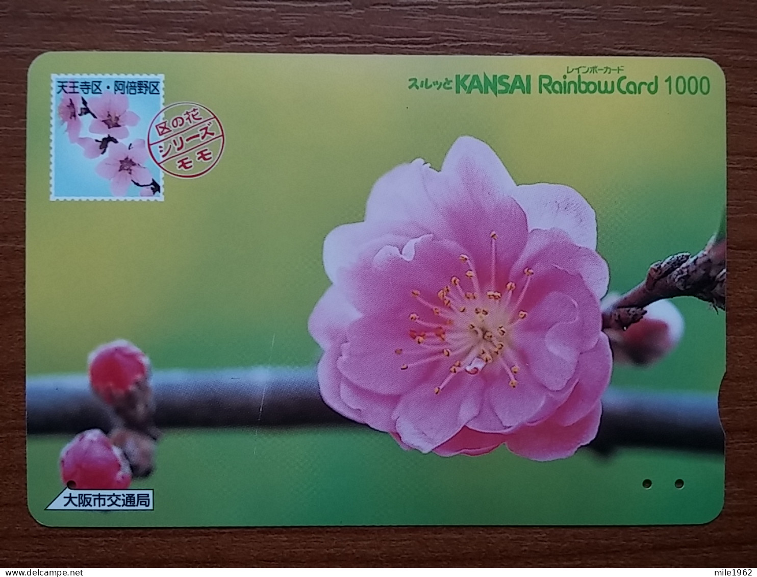 T-542 - JAPAN, Japon, Nipon, Carte Prepayee, Prepaid Card, Lagare Card KANSAI, FLOWER, FLEUR - Other & Unclassified