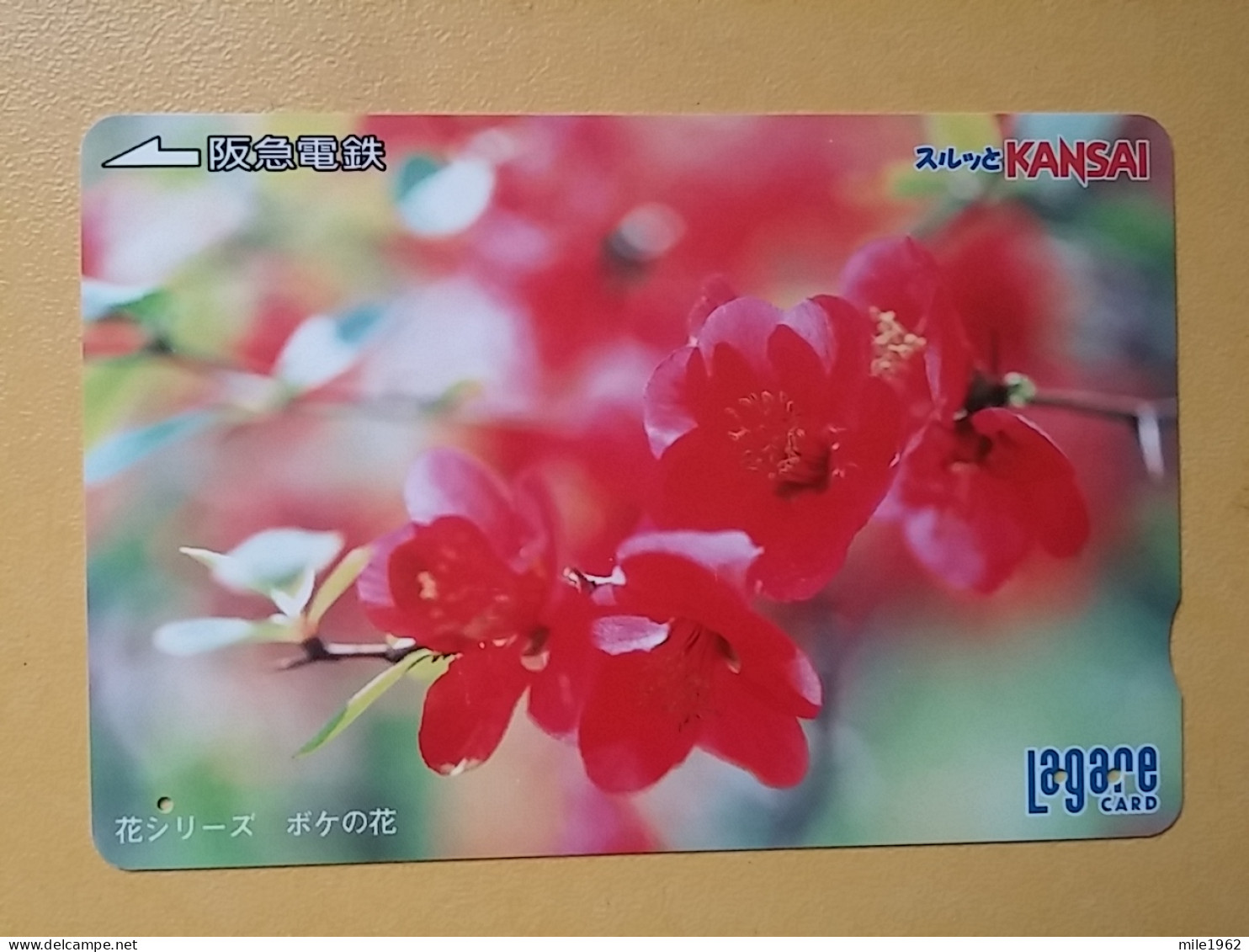 T-542 - JAPAN, Japon, Nipon, Carte Prepayee, Prepaid Card, Lagare Card KANSAI, FLOWER, FLEUR - Other & Unclassified