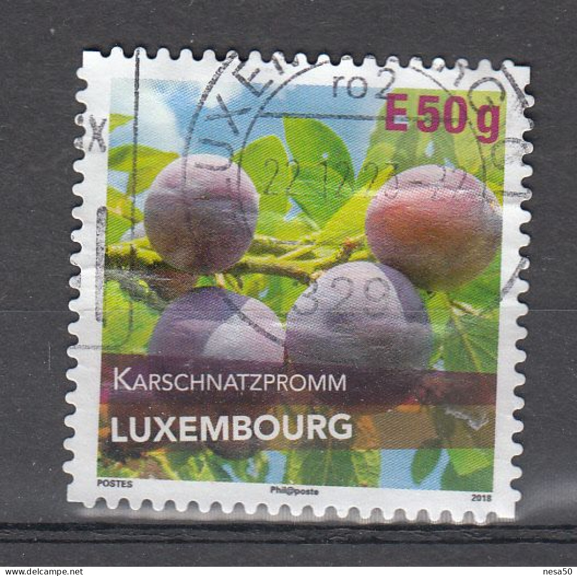 Luxemburg 2018 Mi Nr 2191.  Fruit, Pruimen - Used Stamps