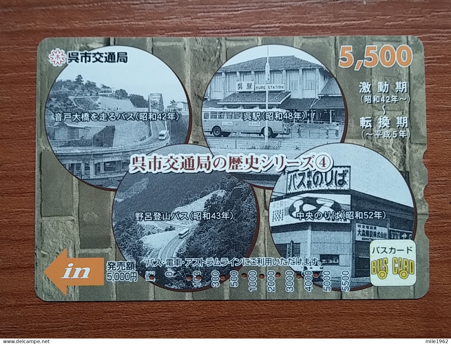 T-545 - JAPAN, Japon, Nipon, Carte Prepayee, Prepaid Card, BUS CARD,  - Sonstige & Ohne Zuordnung