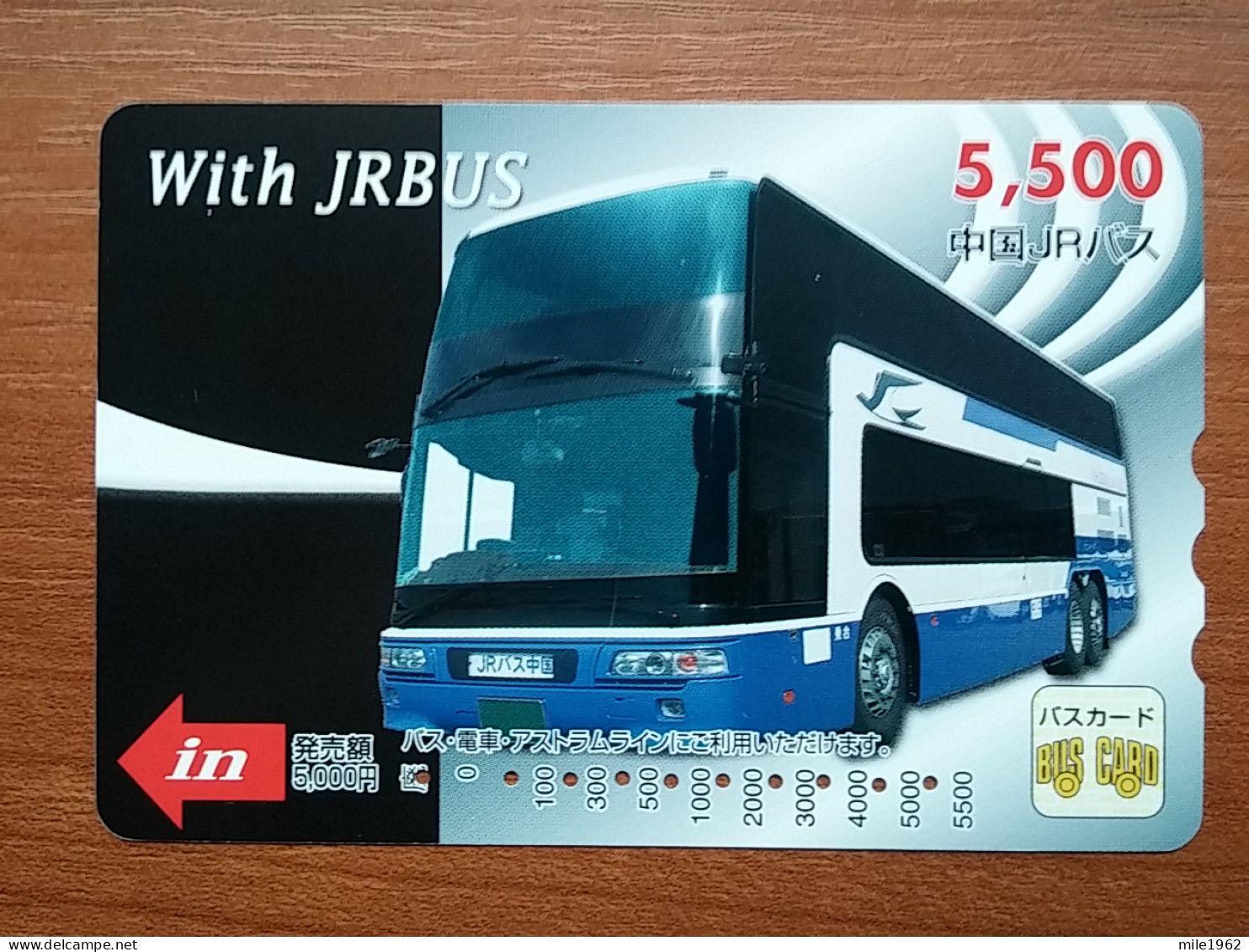 T-545 - JAPAN, Japon, Nipon, Carte Prepayee, Prepaid Card, BUS CARD, BUS, AUTOBUS - Sonstige & Ohne Zuordnung