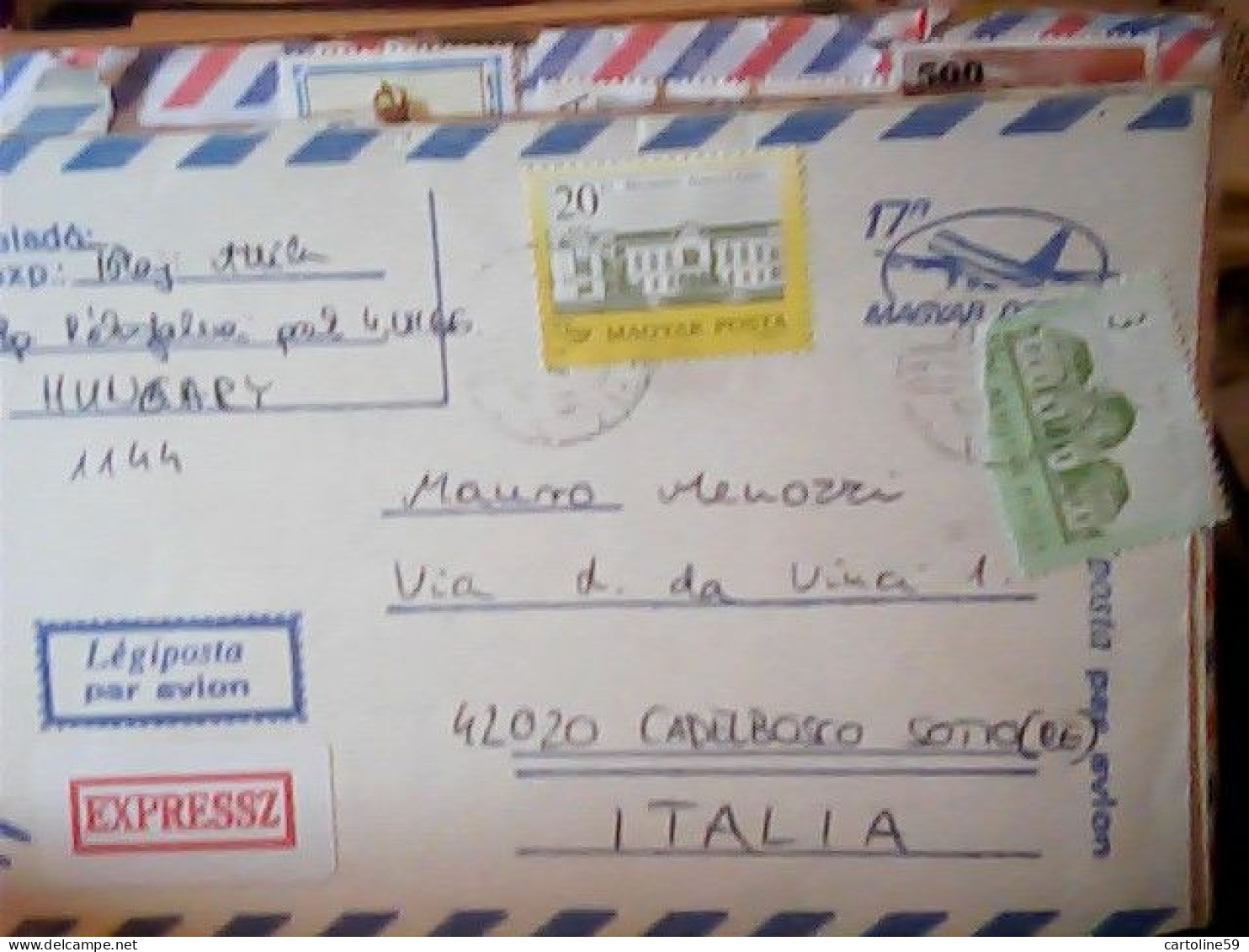 2 BUSTE UNGHERIA (HUNGERY )- MAGYAR 1990 Airmail  3 5 8 10 20 FT JR5043 - Covers & Documents