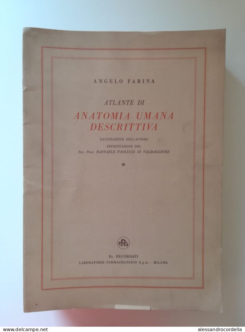 Atlante Di Anatomia Umana Descrittiva - Angelo Farina - Geneeskunde, Biologie, Chemie