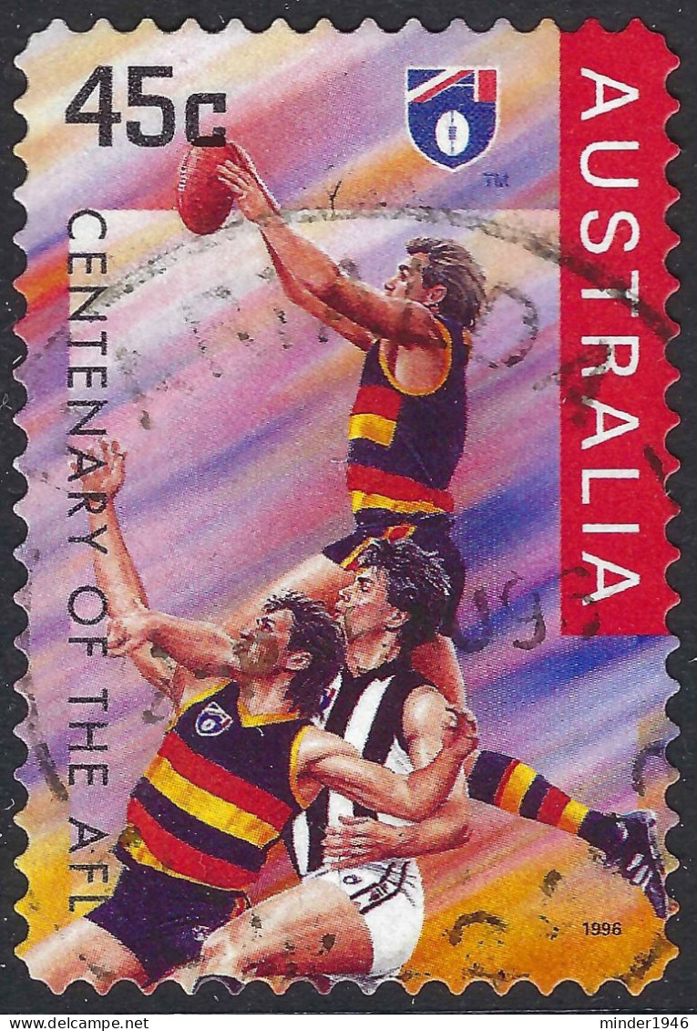 AUSTRALIA 1996 45c Multicoloured- 100th Ann Of AFL, Adelaide Crows Self Adhesive FU - Gebraucht