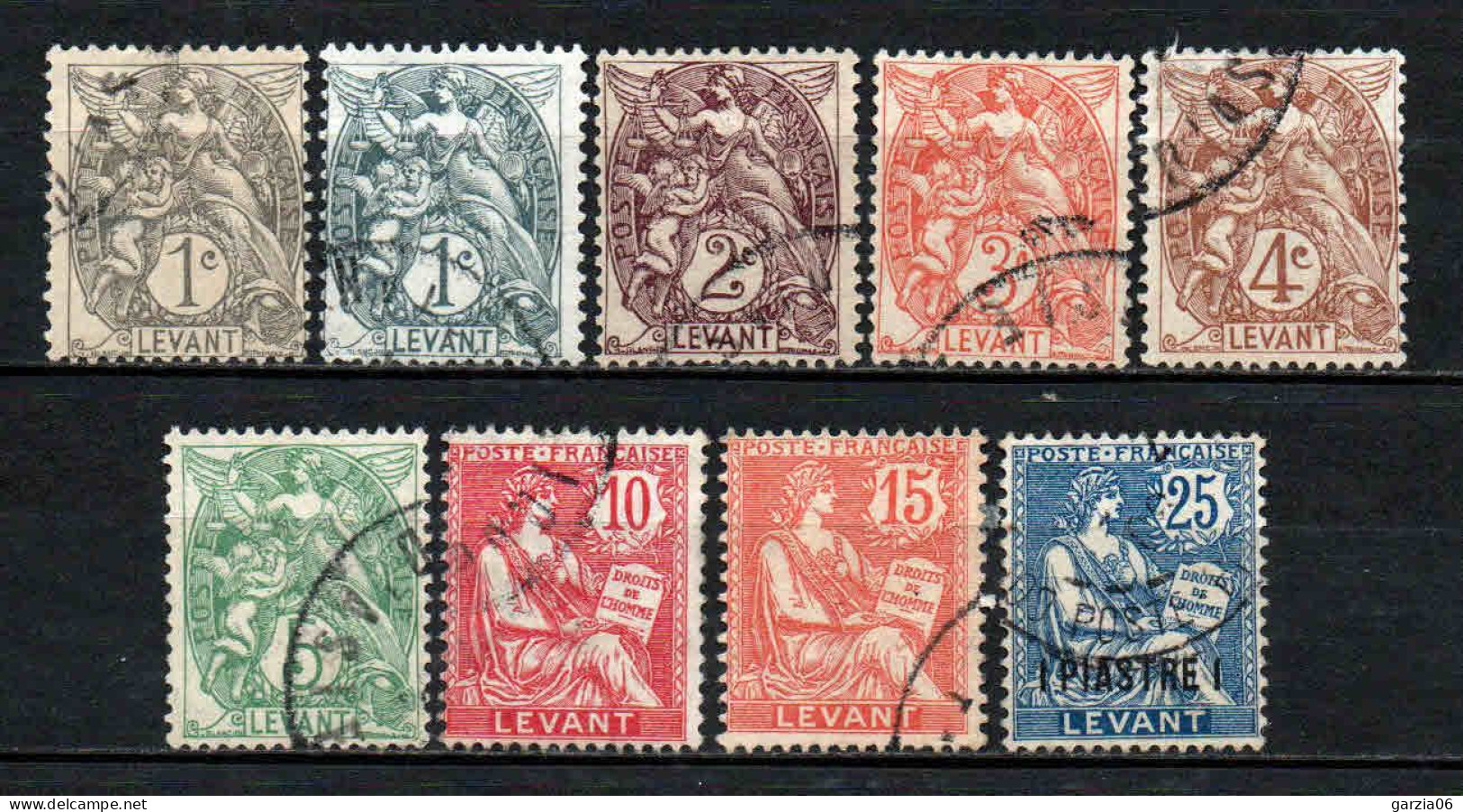 Levant  - 1902 - Type De France  - N° 9+9a à 17 Sauf 16 - Oblit - Used - Used Stamps