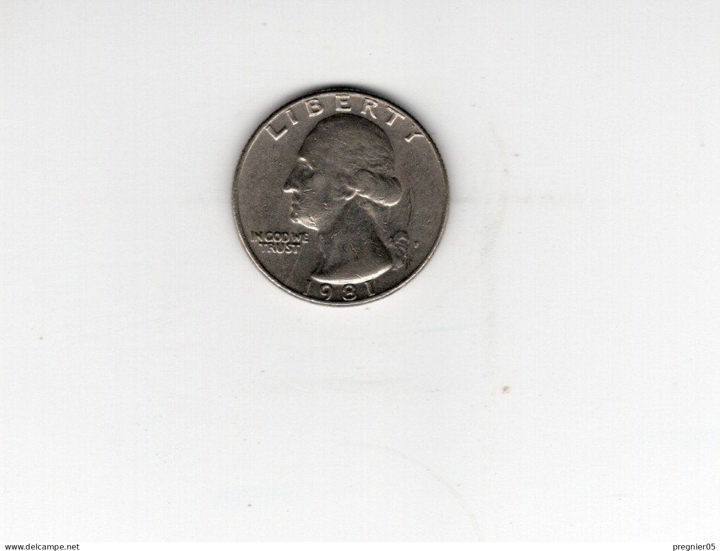 USA - Pièce 1/4 Dollar Washington Quarter  1981P TTB/VF  KM.164a - 1932-1998: Washington