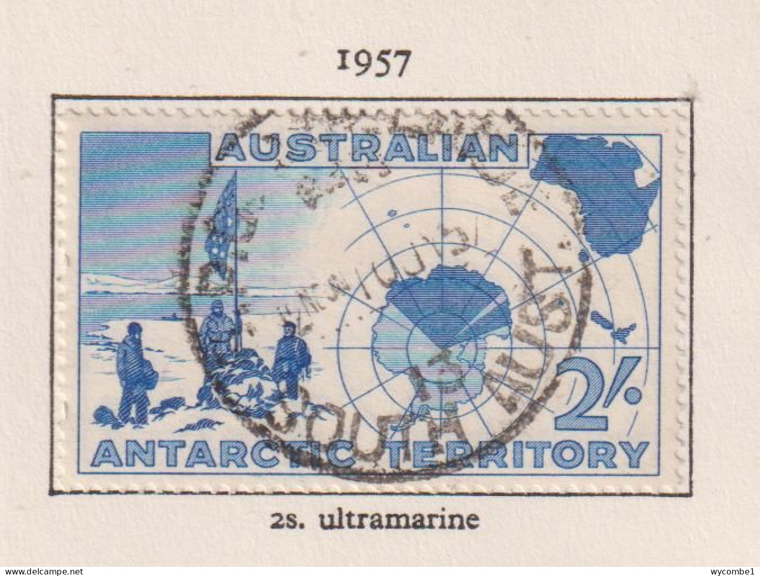 AUSTRALIAN ANTARCTIC TERRITORY   - 1957 Map 2s Used As Scan - Usados