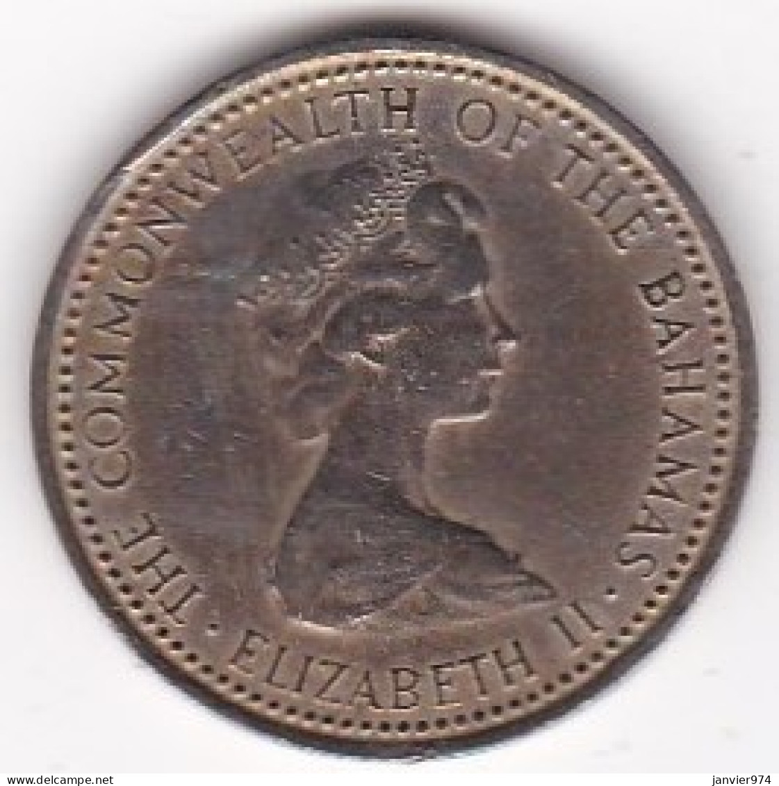 Bahamas . 5 Cents 1973 Elizabeth II , Ananas , En Cupronickel, KM# 17 - Bahamas