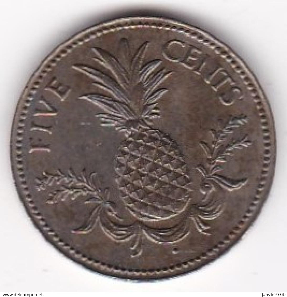 Bahamas . 5 Cents 1981 , Ananas , En Cupronickel, KM# 60 - Bahama's