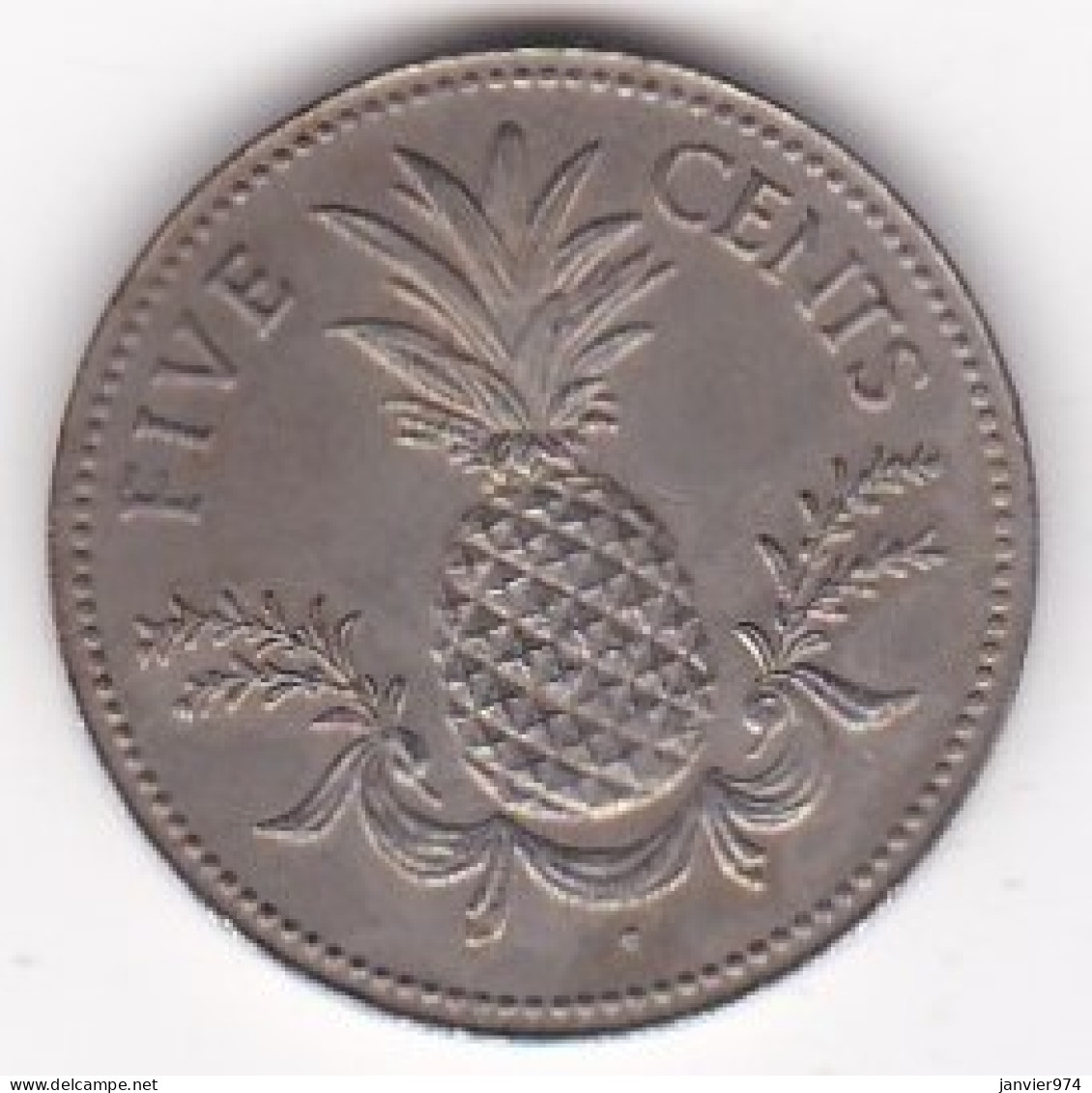 Bahamas . 5 Cents 1984 , Ananas , En Cupronickel, KM# 60 - Bahama's