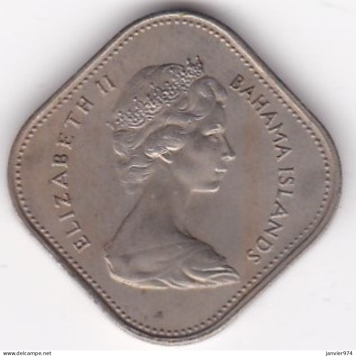 Bahamas . 15 Cents 1969, Elizabeth II , Hibiscus, Fleur, En Cupronickel, KM# 5 - Bahamas