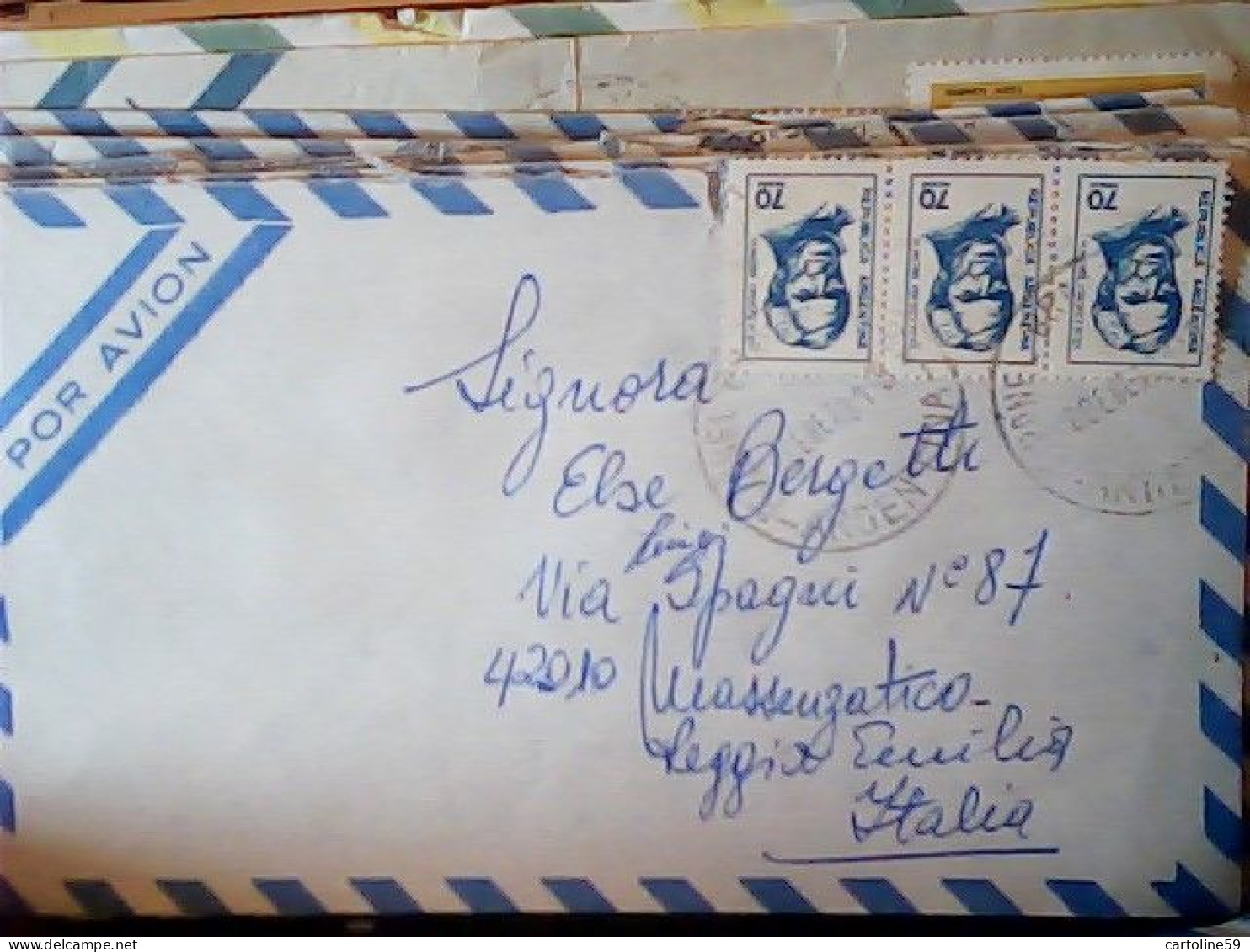LOTTO BUSTE 23 Air Mail Cover Sent To ITALIA 1972/79 STAMP TIMBRE SELLO VARI  JR5046 - Airmail