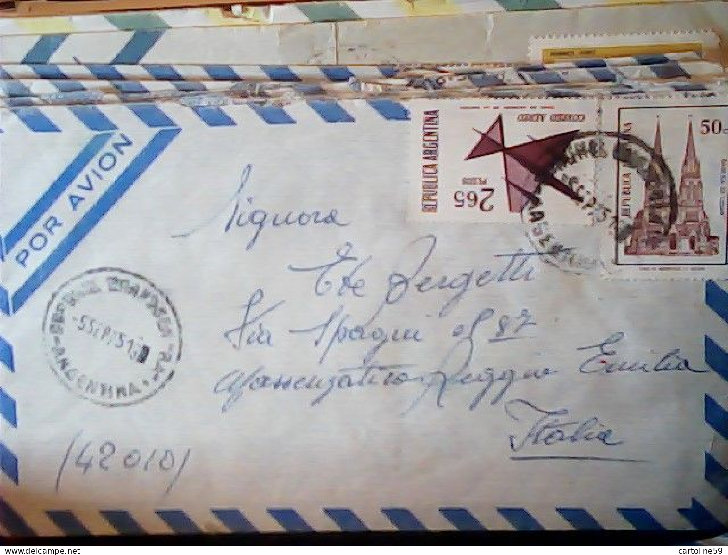 LOTTO BUSTE 23 Air Mail Cover Sent To ITALIA 1972/79 STAMP TIMBRE SELLO VARI  JR5046 - Poste Aérienne