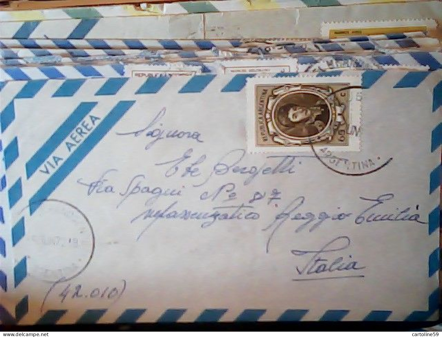 LOTTO BUSTE 23 Air Mail Cover Sent To ITALIA 1972/79 STAMP TIMBRE SELLO VARI  JR5046 - Posta Aerea