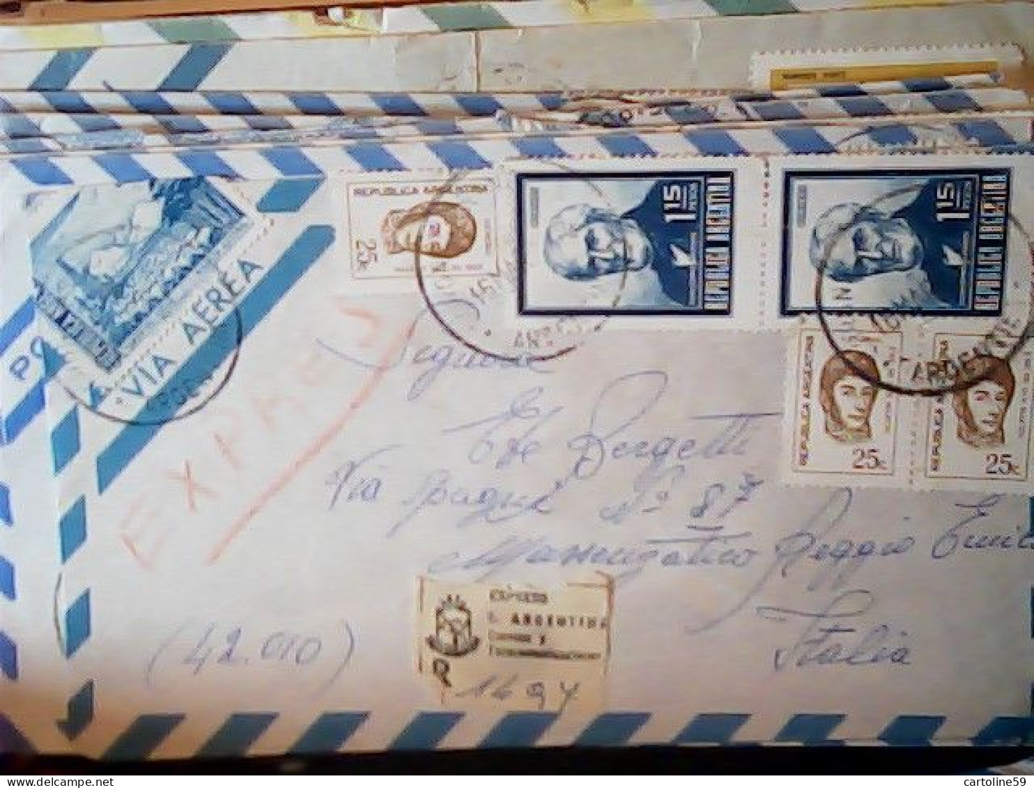 LOTTO BUSTE 23 air mail cover sent to ITALIA 1972/79 STAMP TIMBRE SELLO VARI  JR5046