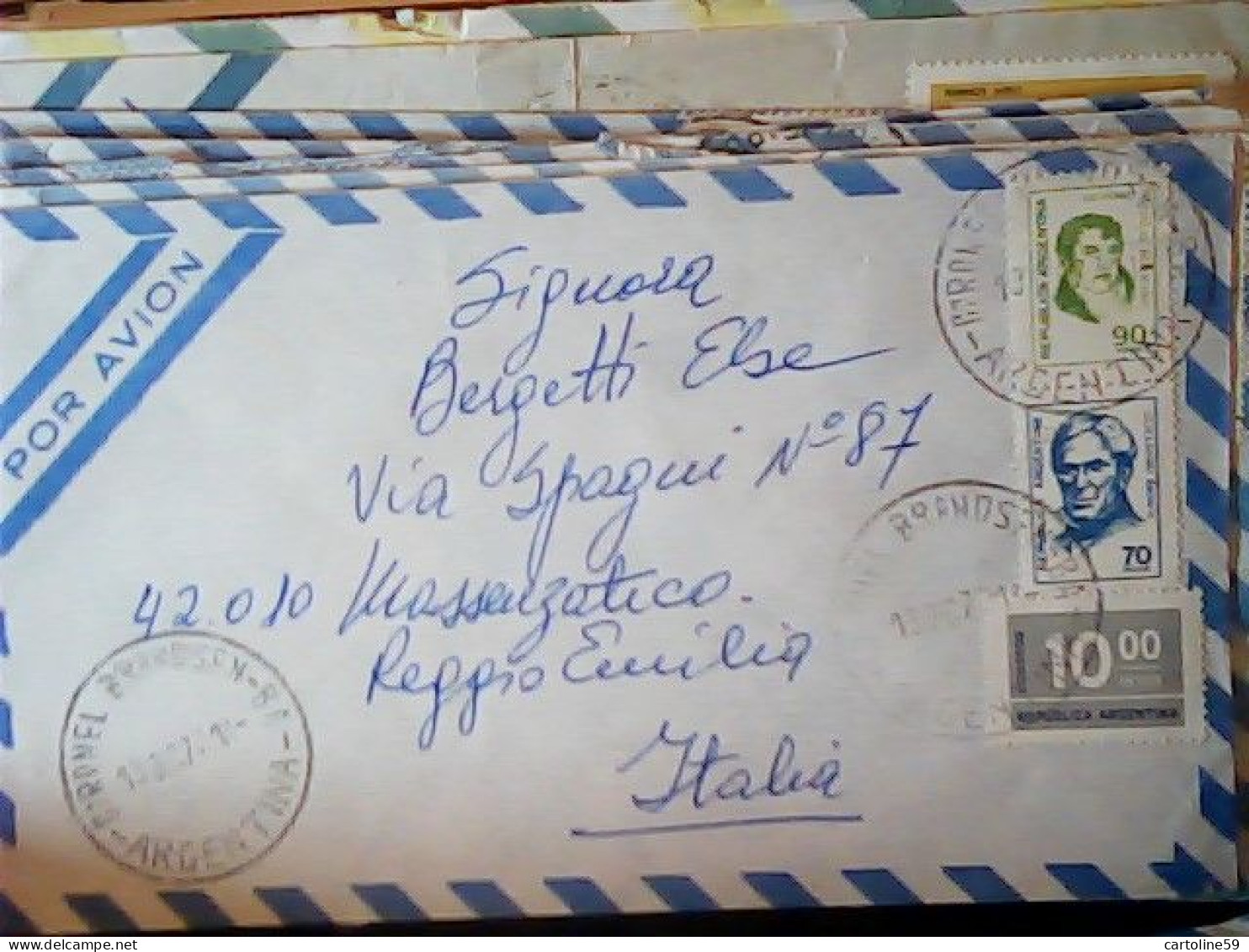 LOTTO BUSTE 23 air mail cover sent to ITALIA 1972/79 STAMP TIMBRE SELLO VARI  JR5046