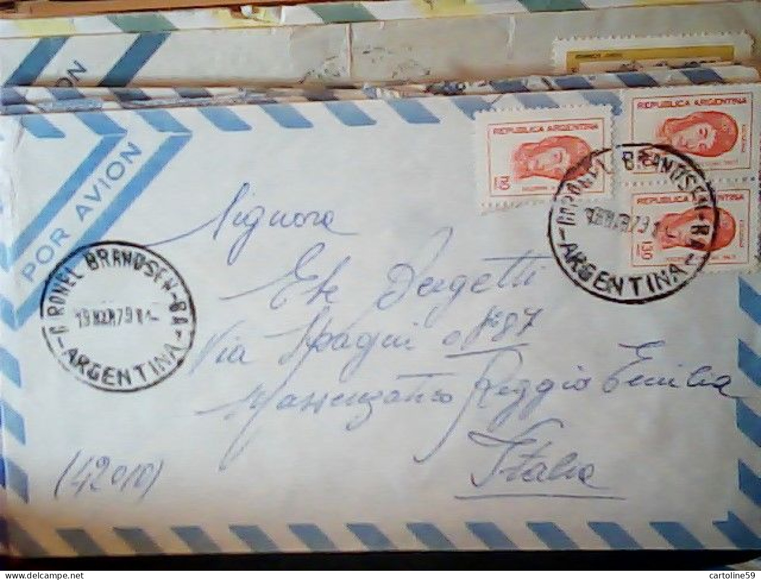 LOTTO BUSTE 23 air mail cover sent to ITALIA 1972/79 STAMP TIMBRE SELLO VARI  JR5046