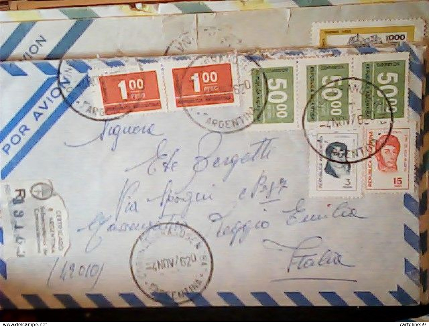 LOTTO BUSTE 23 air mail cover sent to ITALIA 1972/79 STAMP TIMBRE SELLO VARI  JR5046