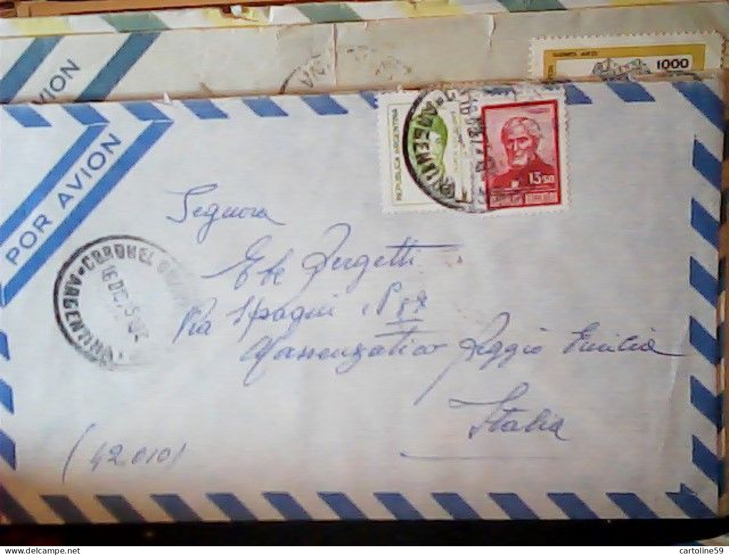 LOTTO BUSTE 23 air mail cover sent to ITALIA 1972/79 STAMP TIMBRE SELLO VARI  JR5046