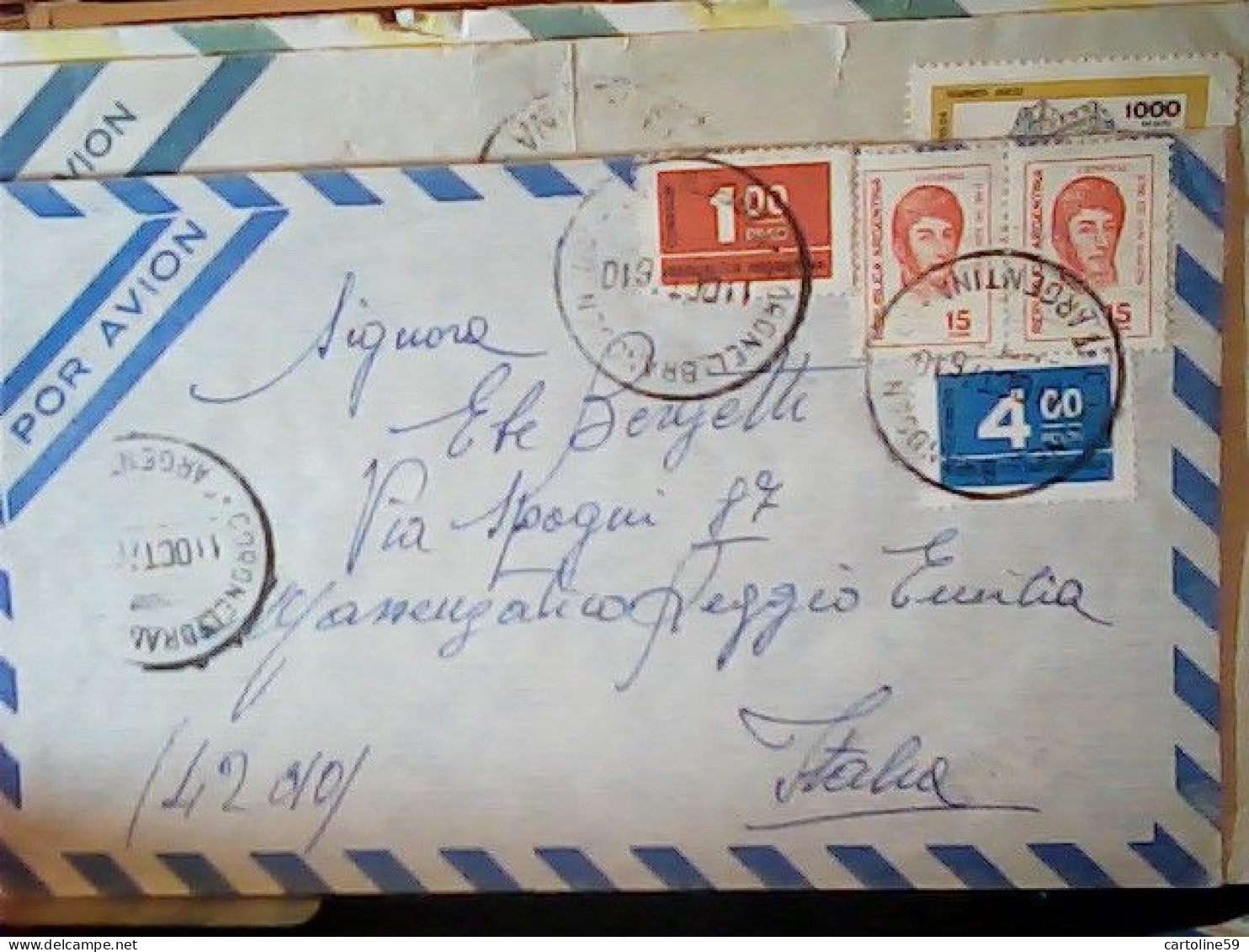 LOTTO BUSTE 23 air mail cover sent to ITALIA 1972/79 STAMP TIMBRE SELLO VARI  JR5046