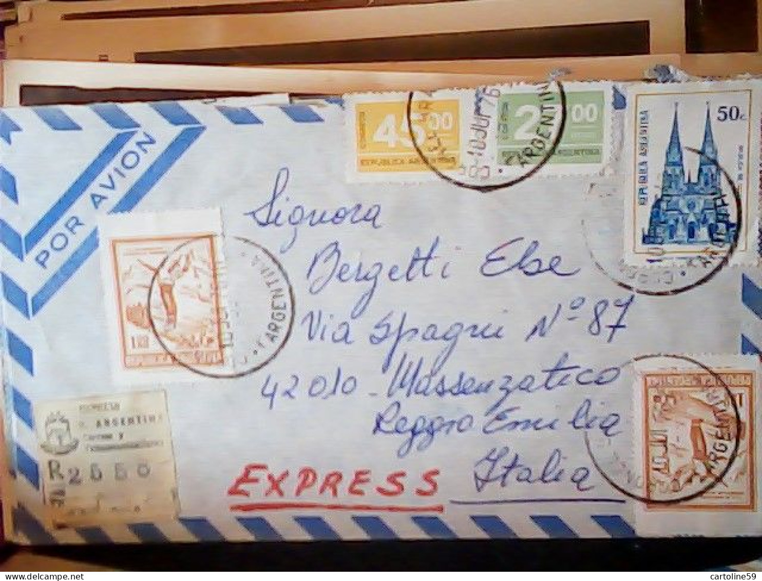 LOTTO BUSTE 23 air mail cover sent to ITALIA 1972/79 STAMP TIMBRE SELLO VARI  JR5046