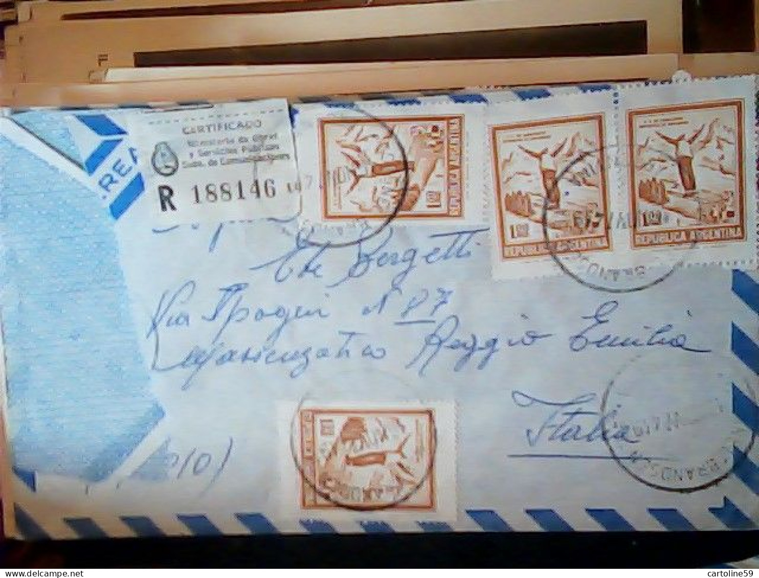 LOTTO BUSTE 23 air mail cover sent to ITALIA 1972/79 STAMP TIMBRE SELLO VARI  JR5046