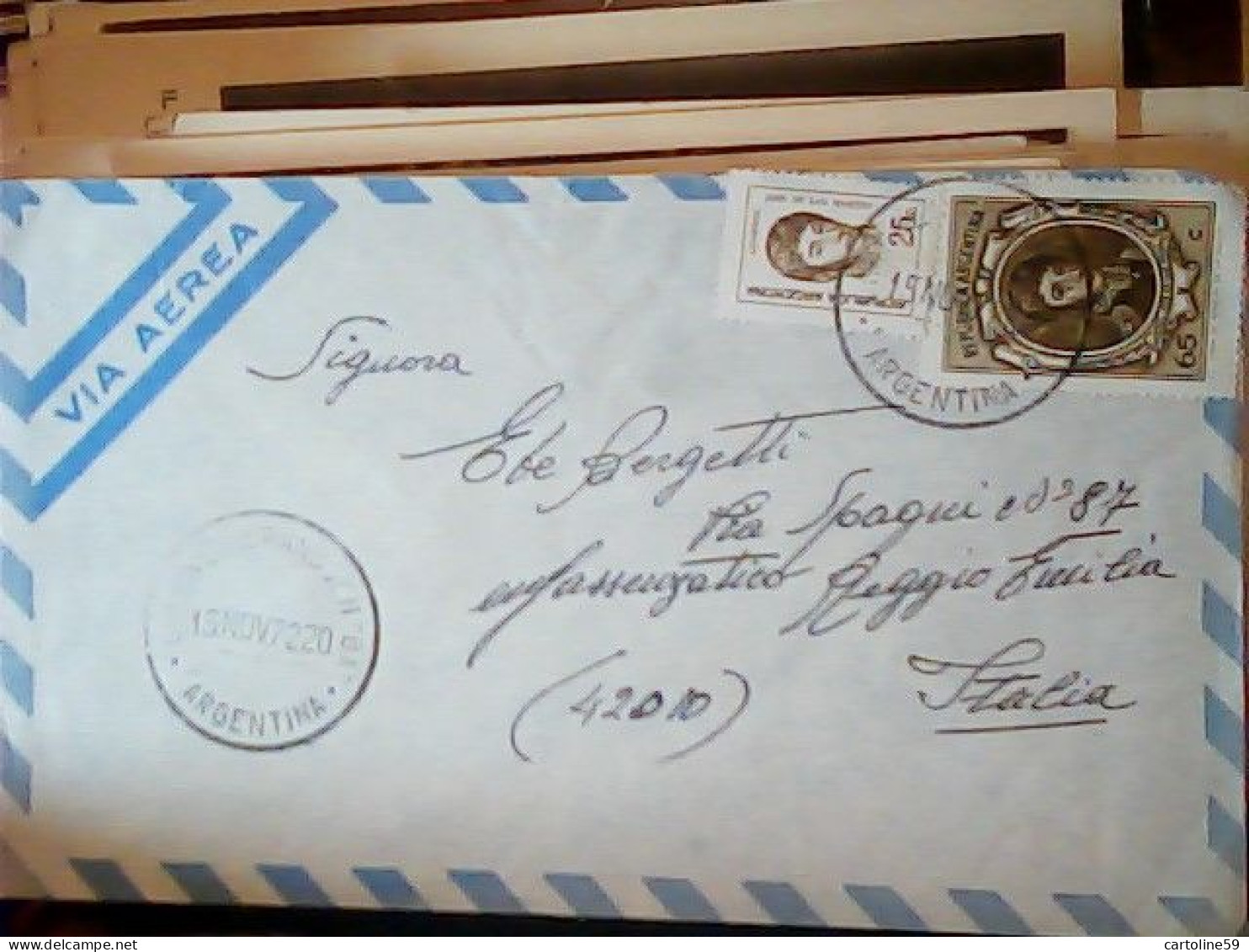 LOTTO BUSTE 23 air mail cover sent to ITALIA 1972/79 STAMP TIMBRE SELLO VARI  JR5046