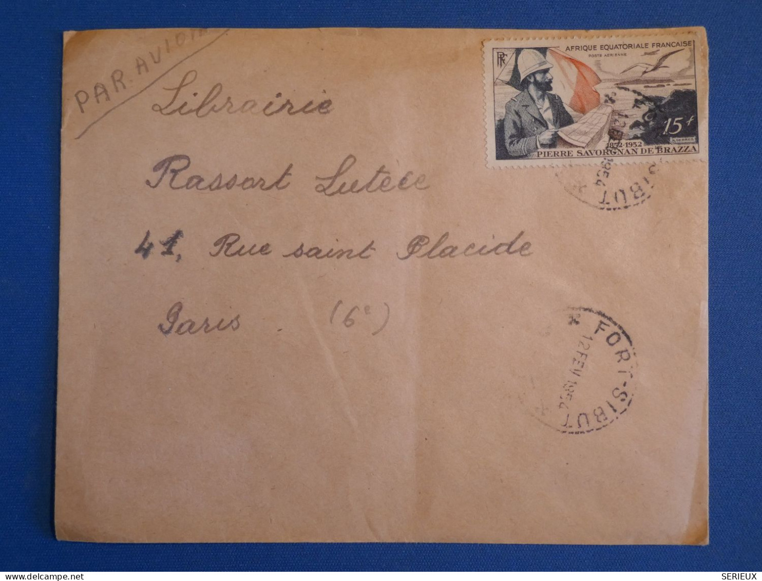 BP0 AEF BELLE    LETTRE   1955  PAR AVION   A   PARIS  FRANCE   ++ AFFRANCH. INTERESSANT - Cartas & Documentos