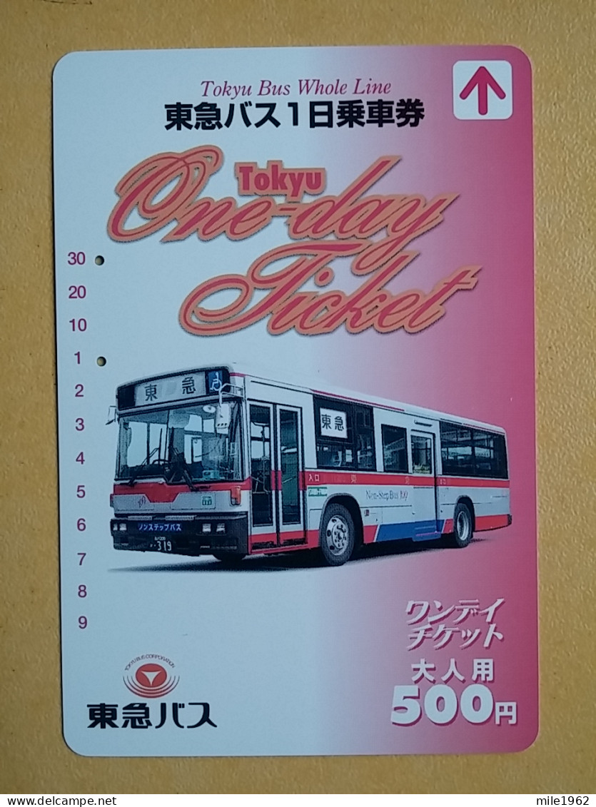 T-554 - JAPAN, Japon, Nipon, Carte Prepayee, Prepaid Card, CARD, Bus, Autobus - Autres & Non Classés