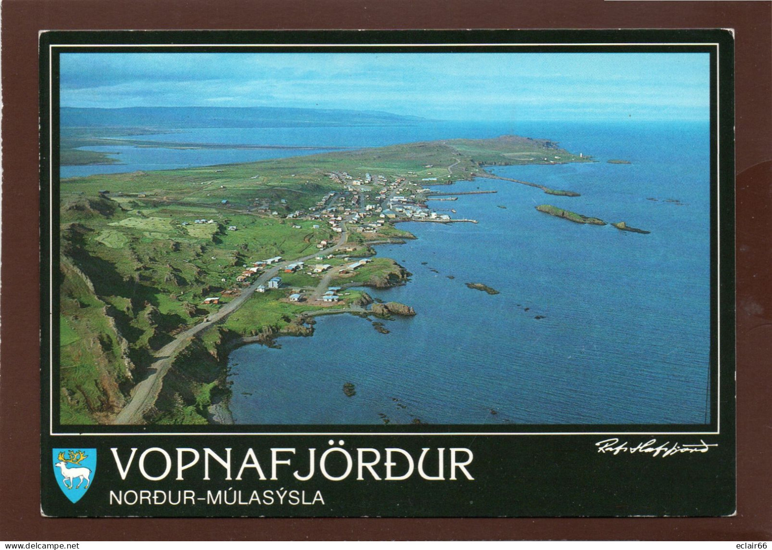 Vopnafjörður Localité Islandaise De La Municipalité De Vopnafjarðarhreppur Située Au Nord-est De L'île,vue Aér (1) - Islande