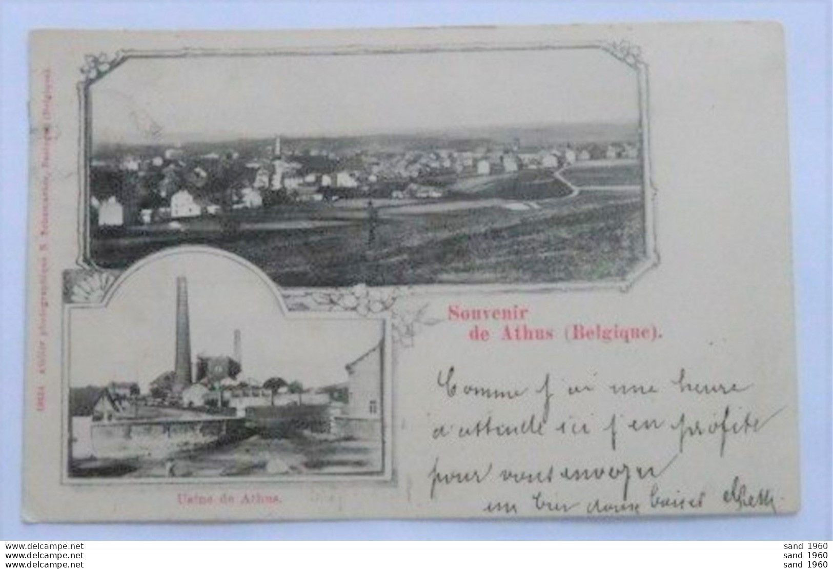 Athus - Souvenir De Athus - Usine De Athus - N°19634 - Ph: N. Schumacher - Circulé: 1902 - 2 Scans - Aubange