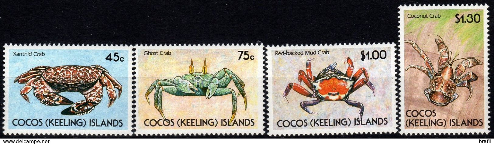 1990 Cocos Island, Crostacei  Crustaces , Serie Completa Nuova (**) - Cocos (Keeling) Islands