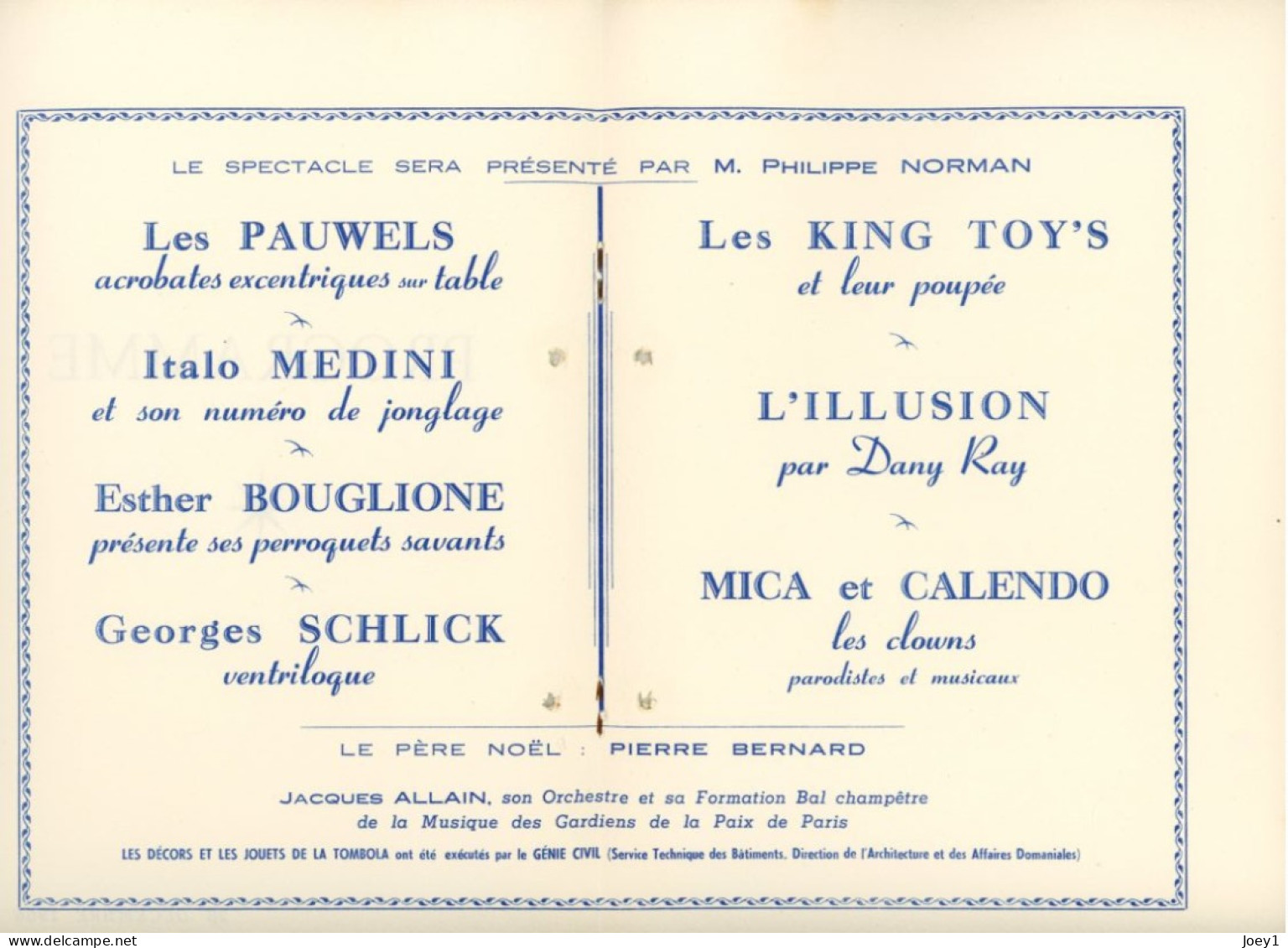 Programme Arbre De Noel Hotel De Ville De Paris 1966 - Programmes