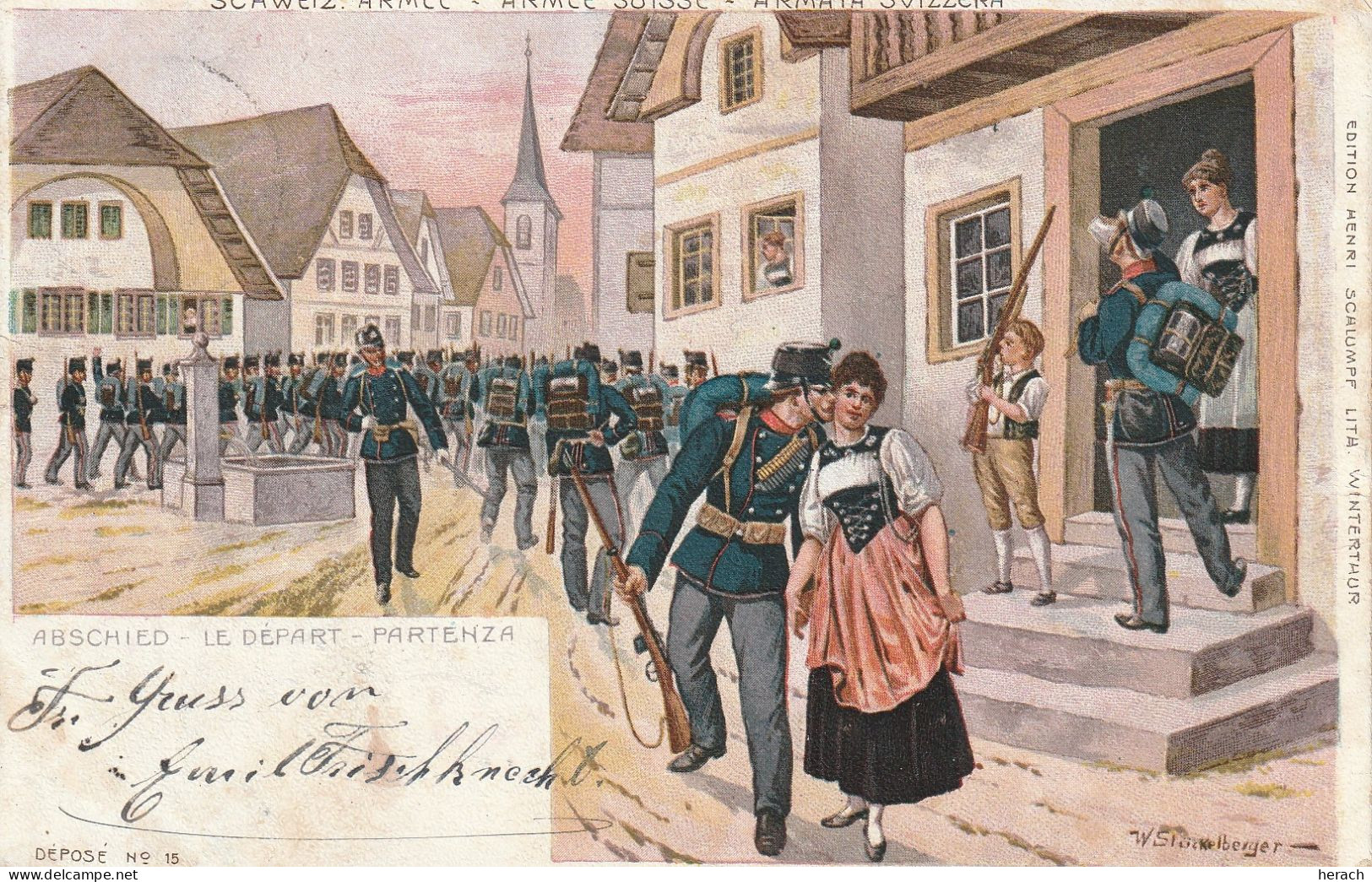 Suisse Carte Militaire Feldpost - Abstempelungen