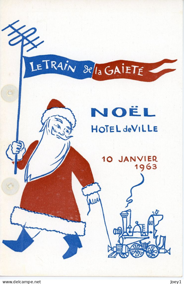 Programme Arbre De Noel Hotel De Ville De Paris 1963 10 JANVIER 1963 - Programmes