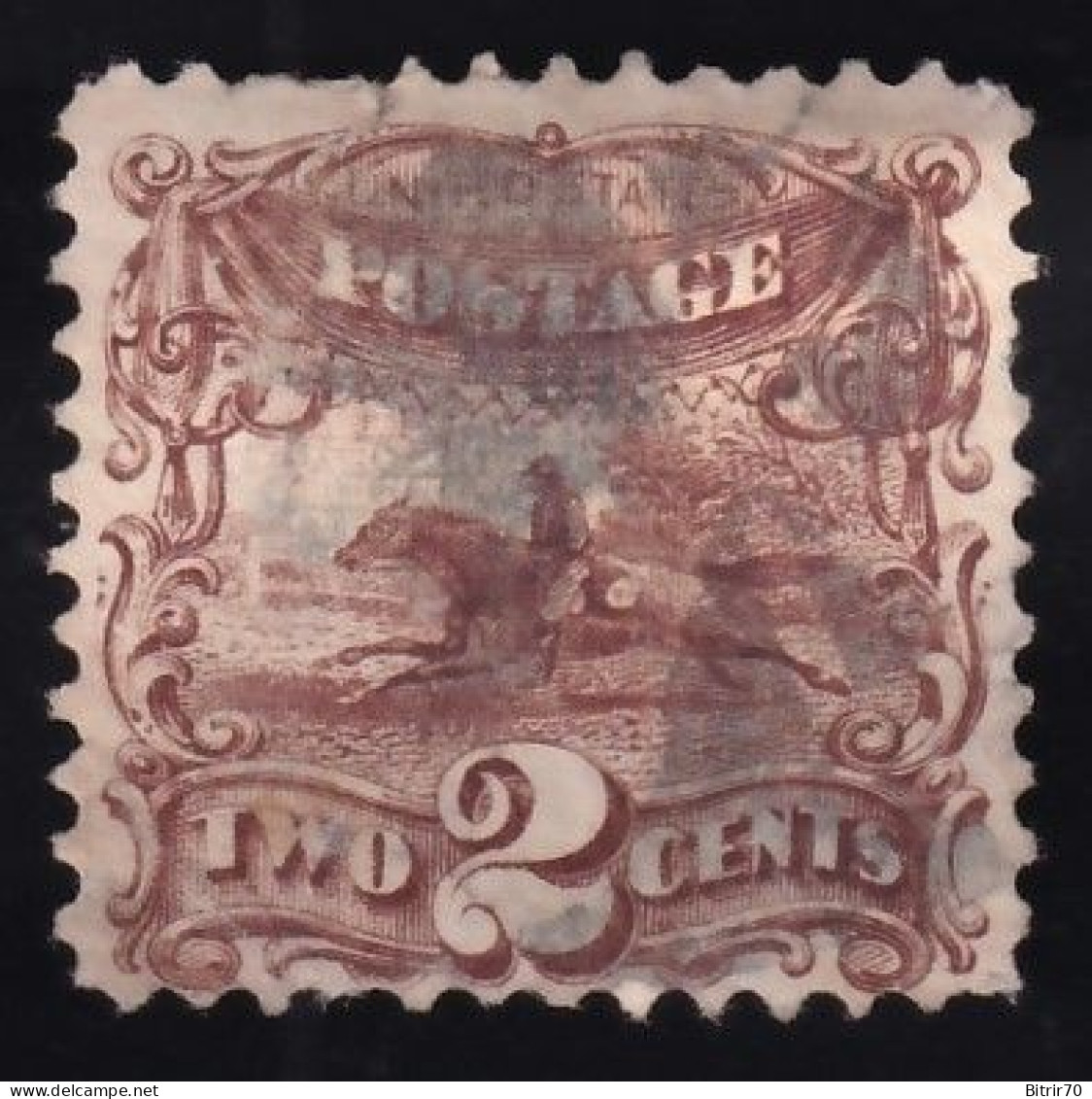 Estados Unidos, 1869  Y&T. 30, 2 ¢. Marrón. - Used Stamps