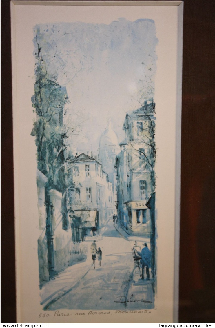 C313 Lucien Delarue 1925/2011 - Rue Norvins Paris Montmartre - Côté Artprice - Aquarelles