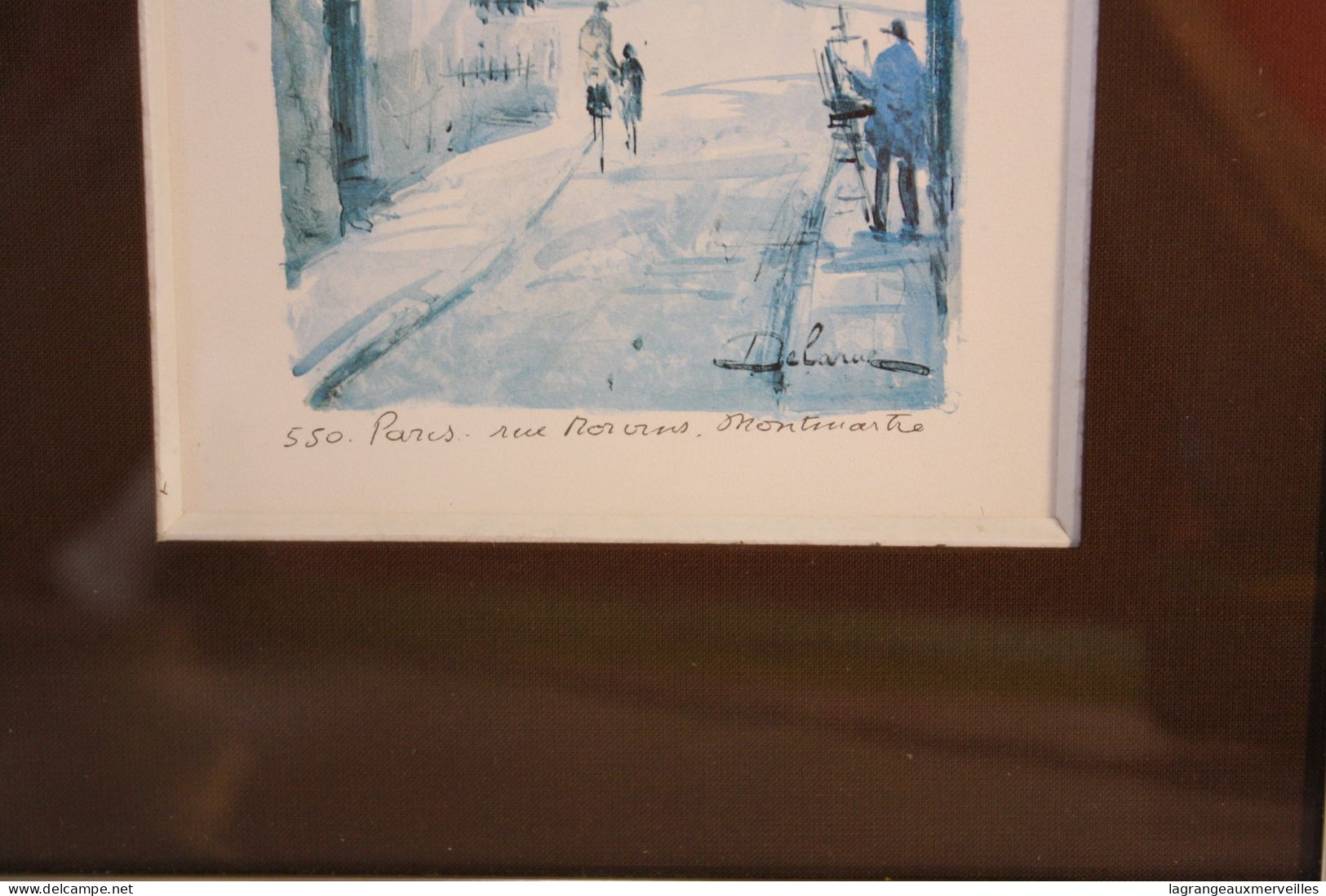 C313 Lucien Delarue 1925/2011 - Rue Norvins Paris Montmartre - Côté Artprice - Aquarelles