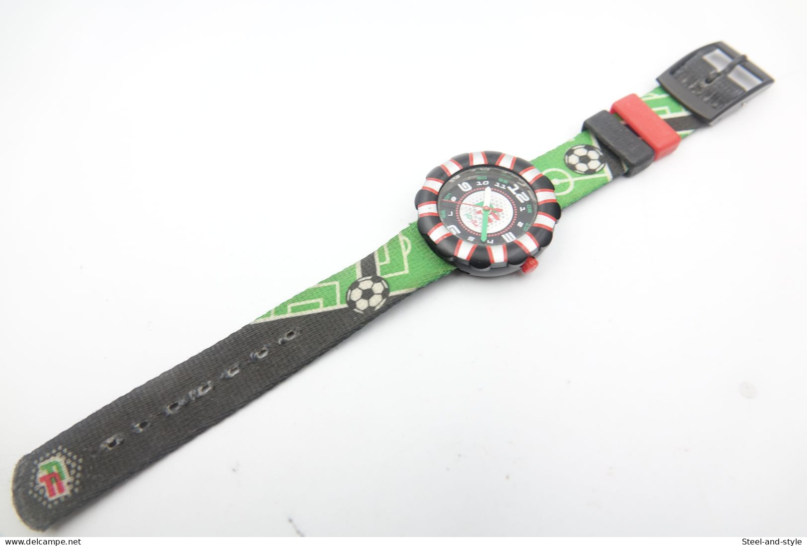 Watches : FLIKFLAK - Soccer Italian Colors - Nr. : Xxx - Vintage 2004 Swatch Ultra Rare - Working - Running - Flik Flak - Watches: Modern