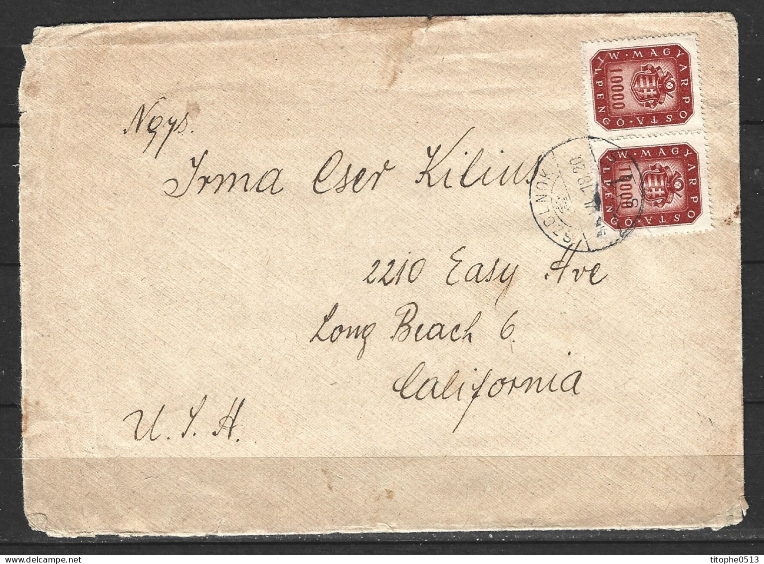 HONGRIE. Timbres De 1946 Sur Enveloppe Ayant Circulé. Armoiries. - Briefe U. Dokumente