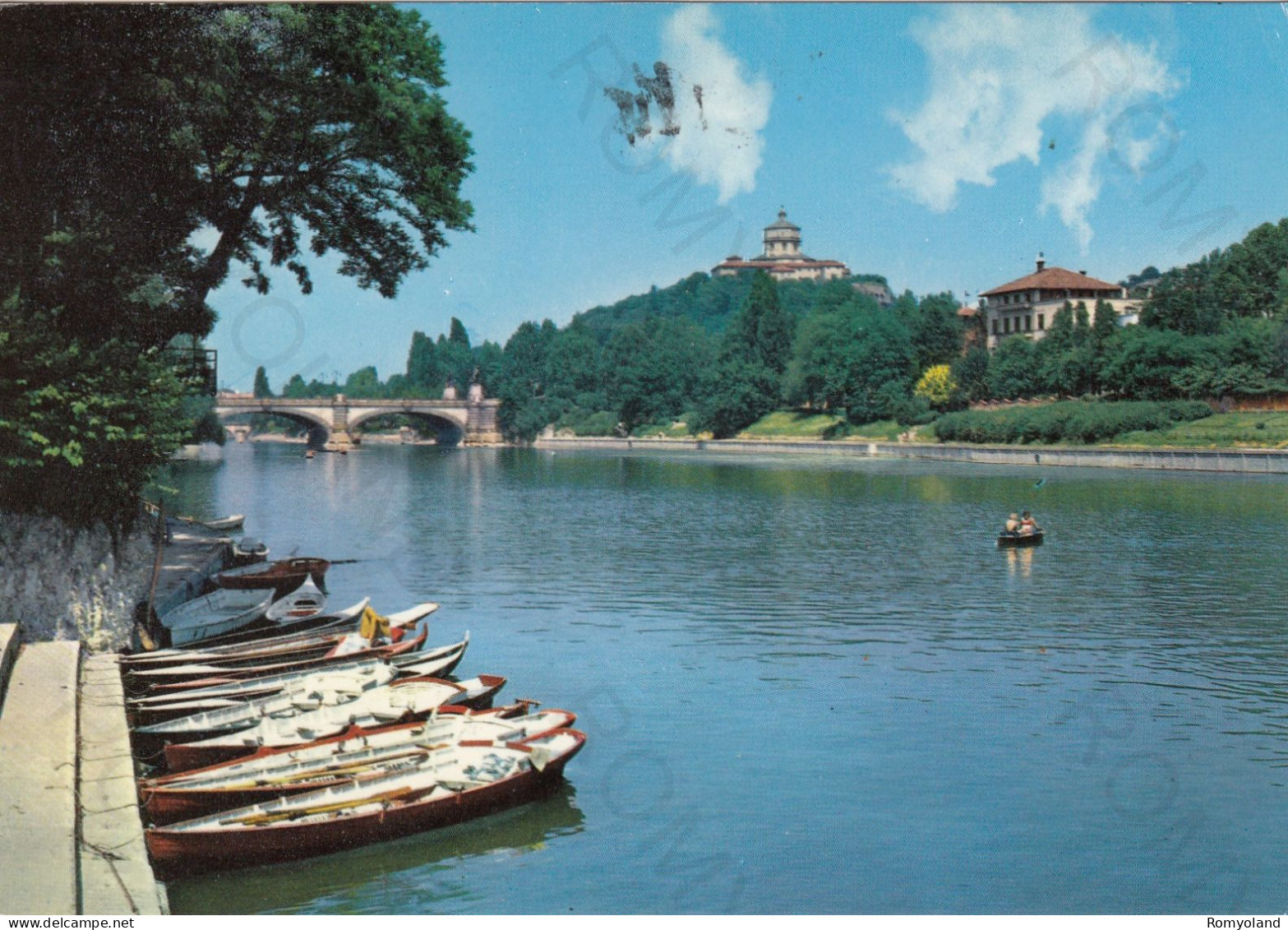 CARTOLINA  TORINO,PIEMONTE-LUNGO PO E MONTE DEI CAPPUCCINO-MEMORIA,CULTURA,RELIGIONE,BELLA ITALIA,VIAGGIATA 1970 - Fiume Po