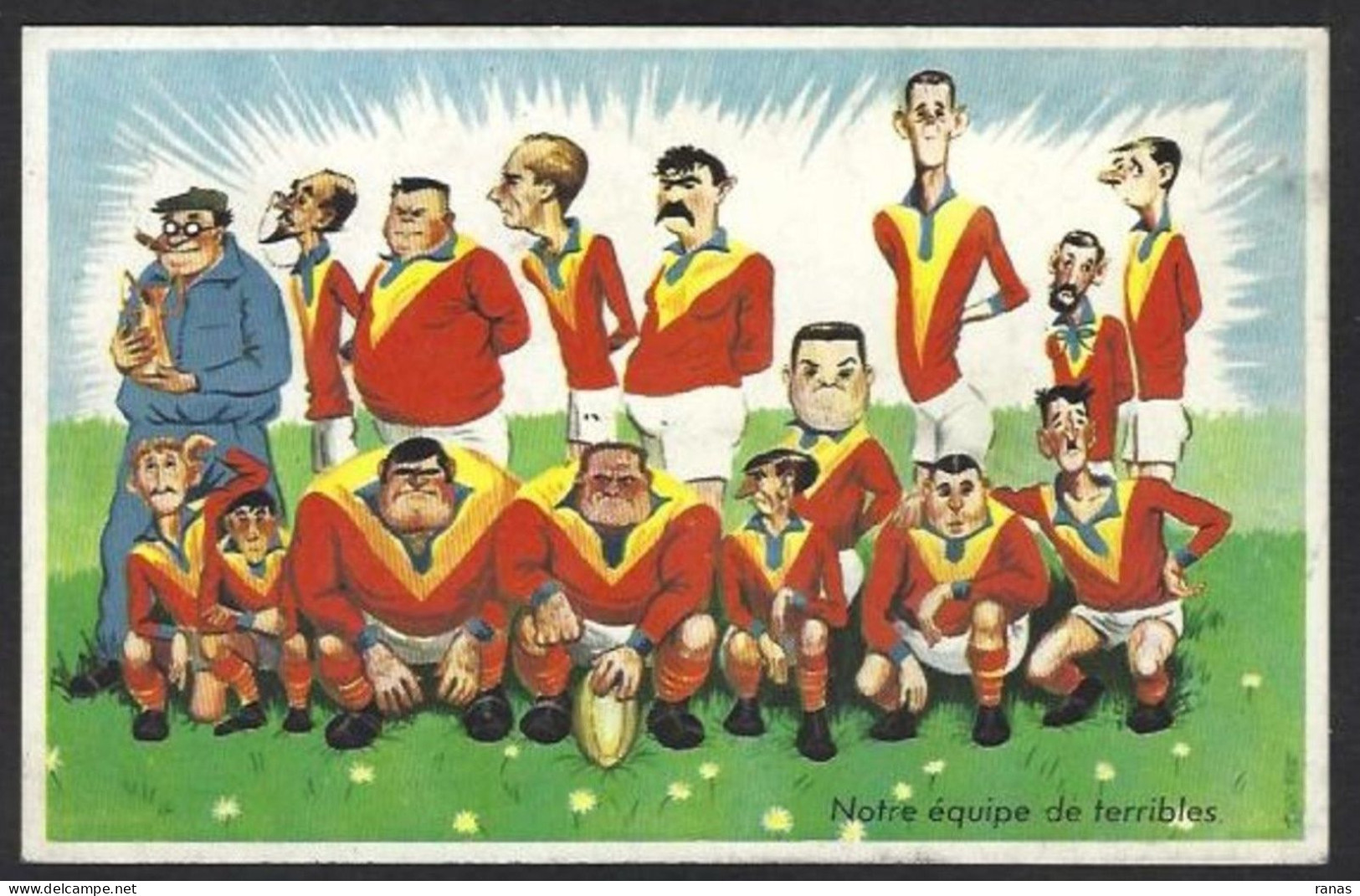 CPSM Rugby Sport Dessinateur Carrière Non Circulé - Rugby