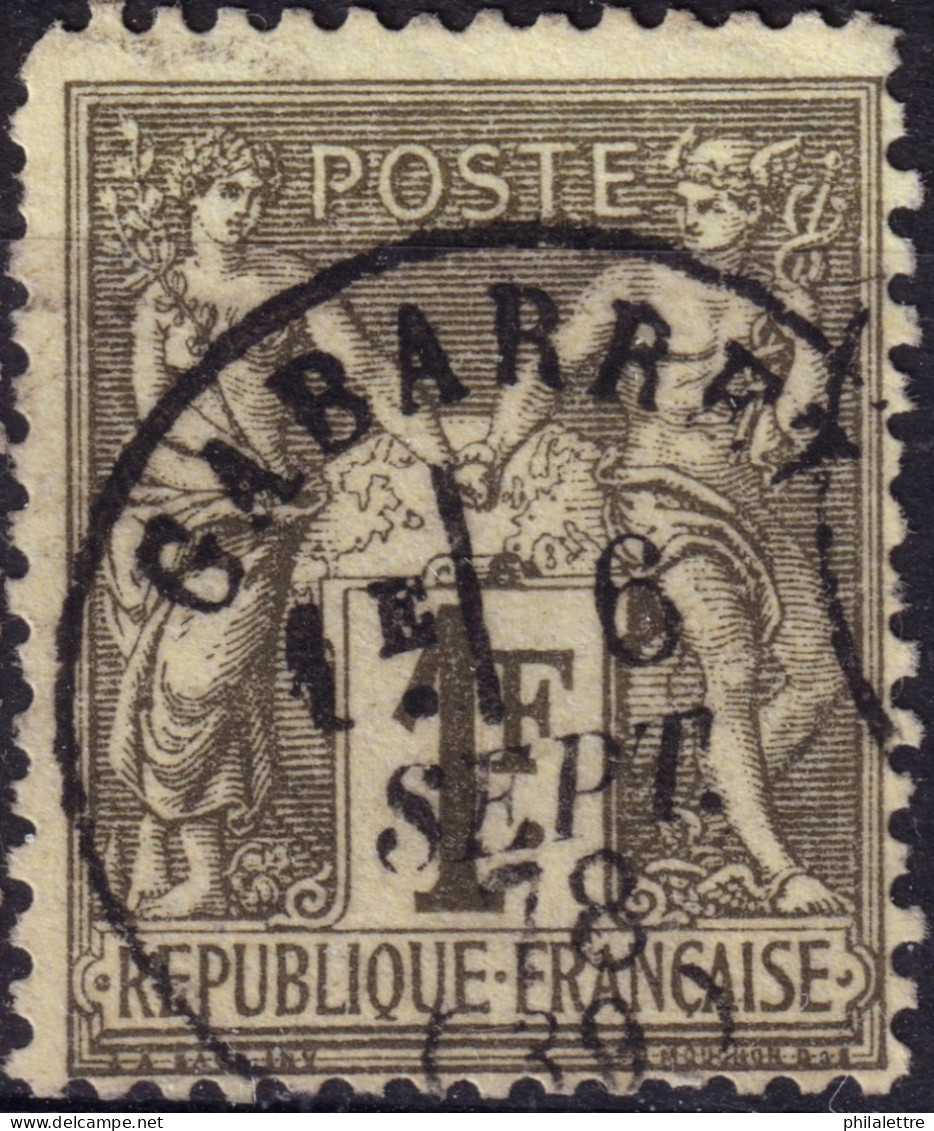 FRANCE / LANDES - 1878 - TàD T.16 "GABARRET / (39)" Sur Yv.82 - 1877-1920: Semi-moderne Periode