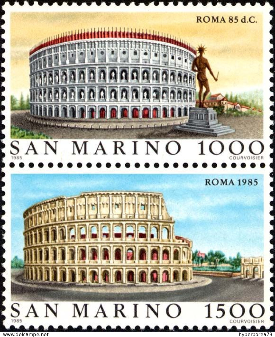 San Marino 1171/72 - View Of Roma ( Colosseum ) 1985 - MNH - Monumenti