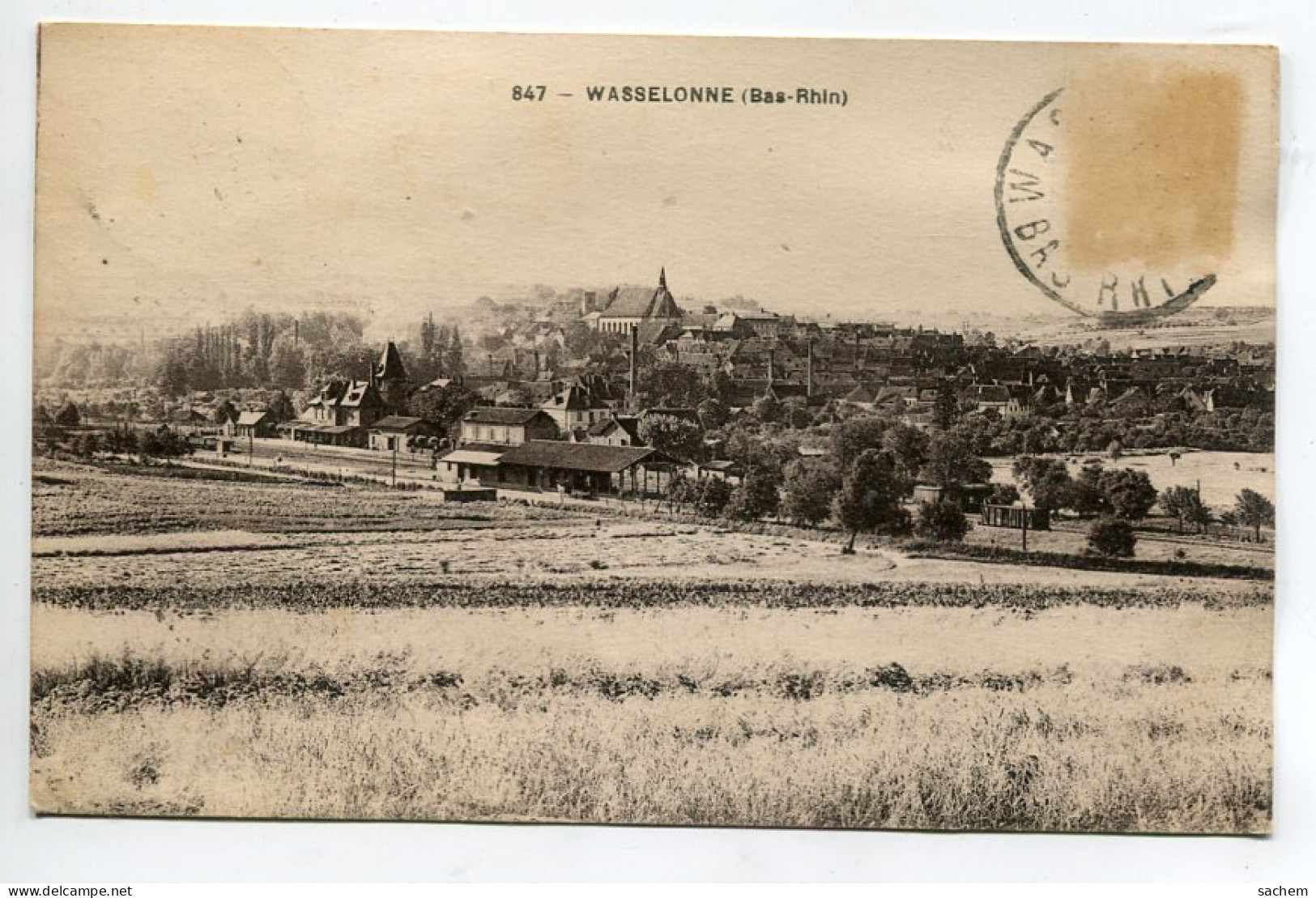 67 WASSELONNE La Gare Des Voyageurs Dans La Campagne 1929 écrite  D08  2023 - Wasselonne