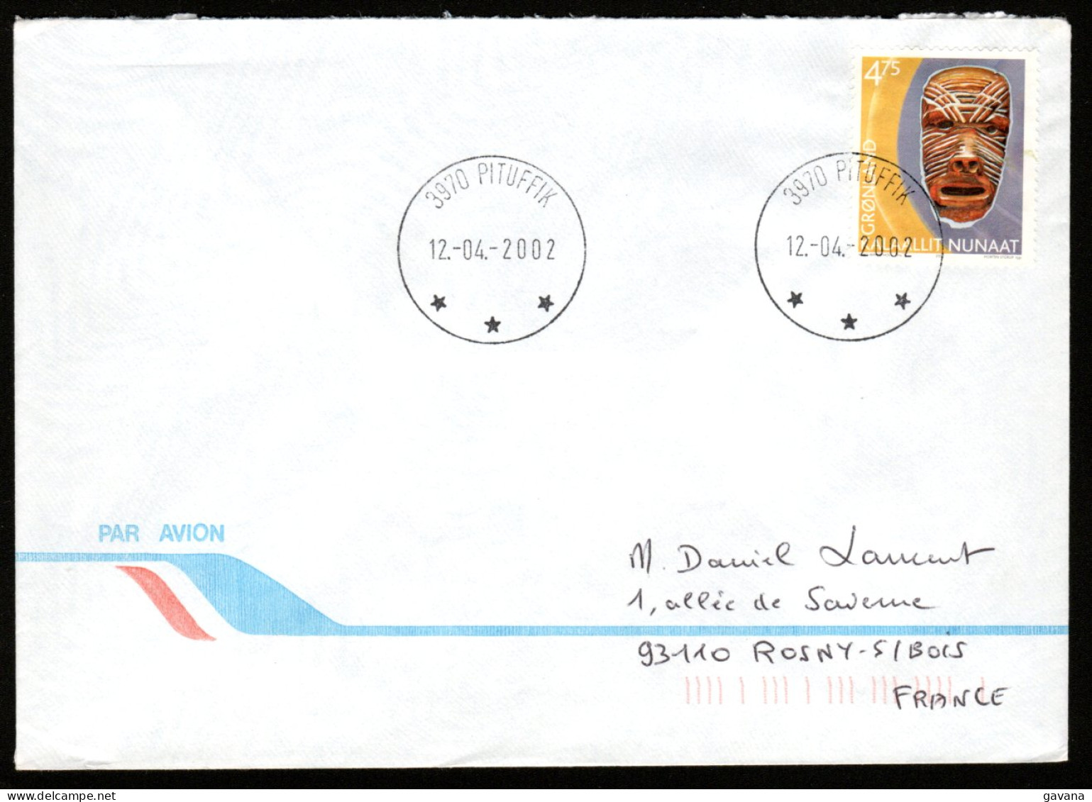 GRONLAND - Lettre Pour La France 2002 - Cartas & Documentos