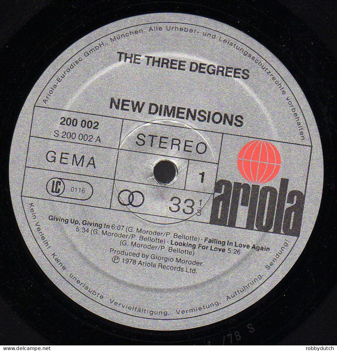 * LP *  THREE DEGREES - NEW DIMENSIONS (Holland 1978 EX-) - Soul - R&B