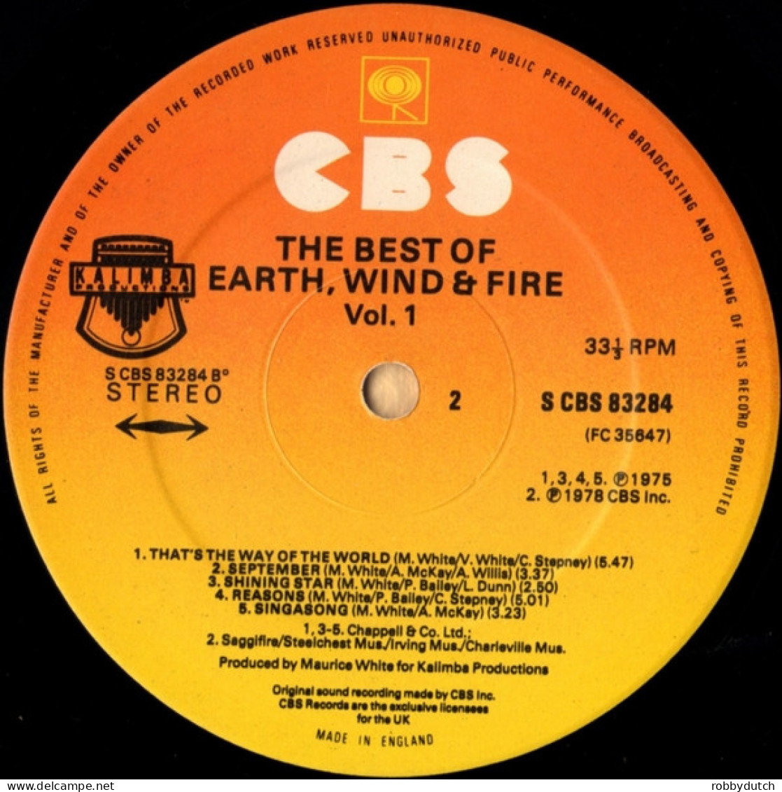 * LP *  EARTH, WIND & FIRE - THE BEST OF Vol.1 (England 1978) - Soul - R&B